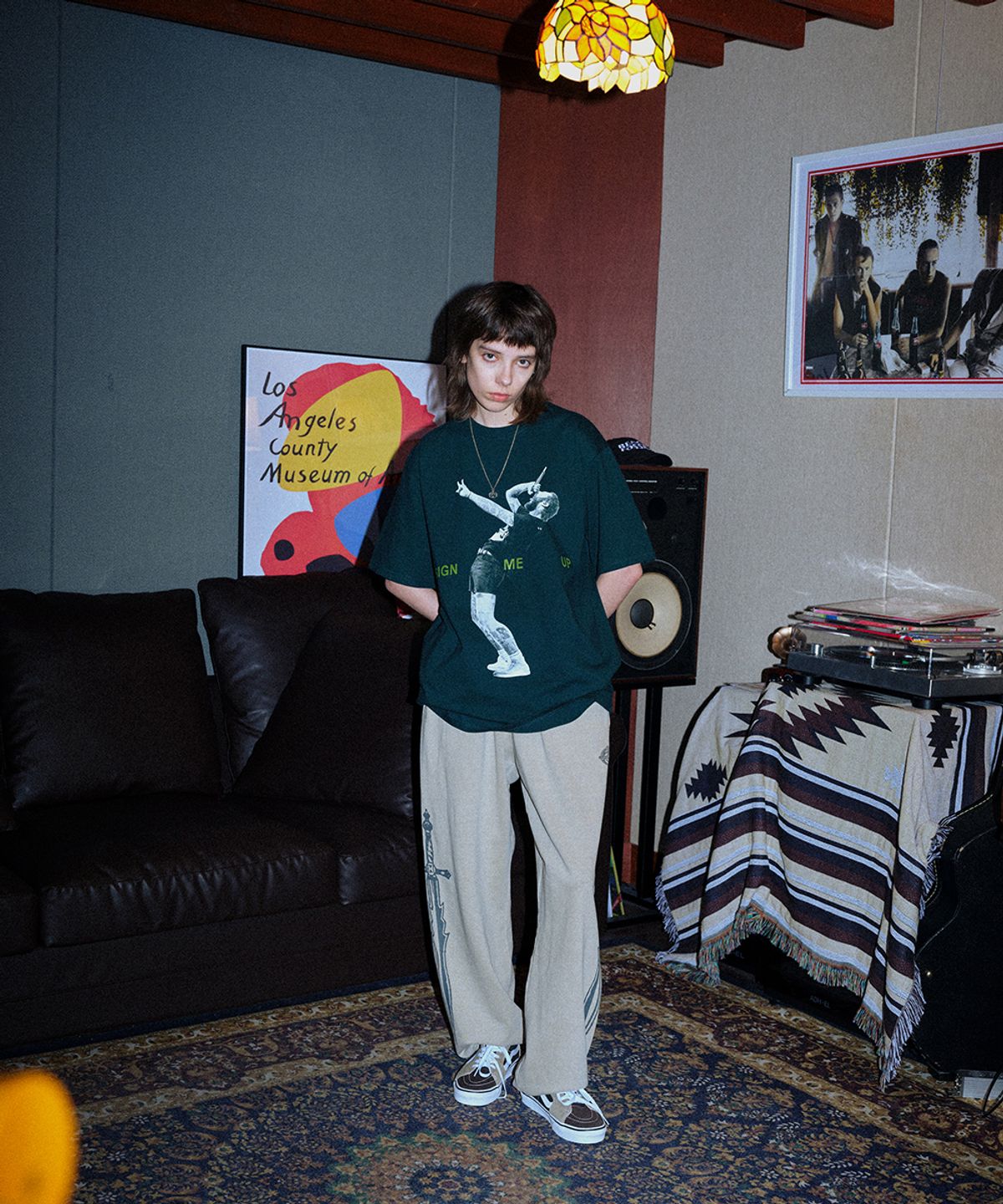마하그리드(MAHAGRID) SIGN ME UP TEE GREEN(MG2EMMT521D)