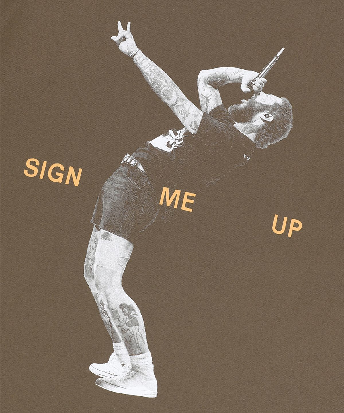 마하그리드(MAHAGRID) SIGN ME UP TEE BROWN(MG2EMMT521D)