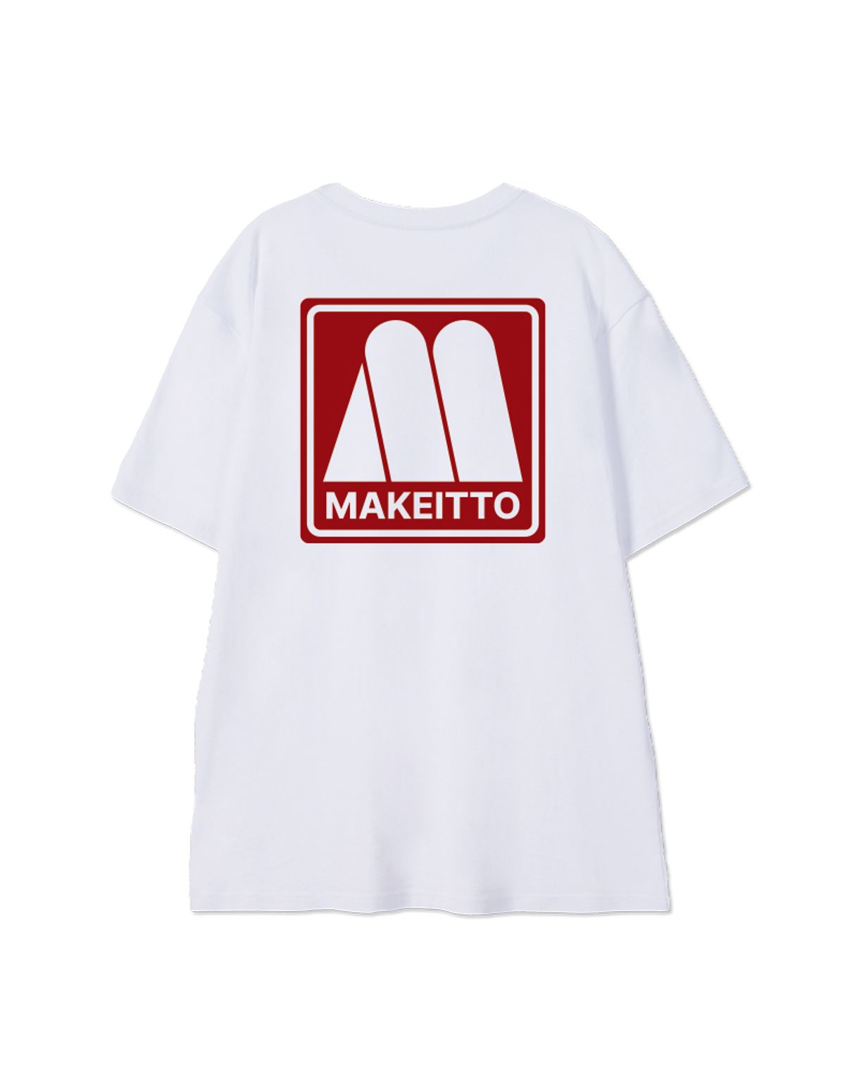 메이킷투(MAKEITTO) [SQUARE LOGO] CREW NECK TEE_WHITE