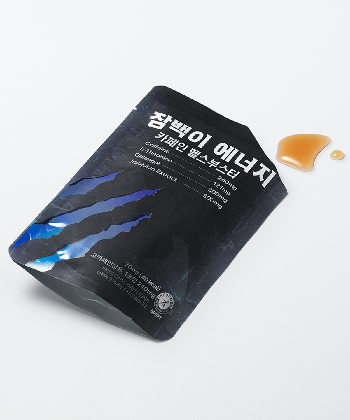 잠백이(JAMBAEKEE) 헬스부스터 에너지 운동전 부스터 70ml  30개입