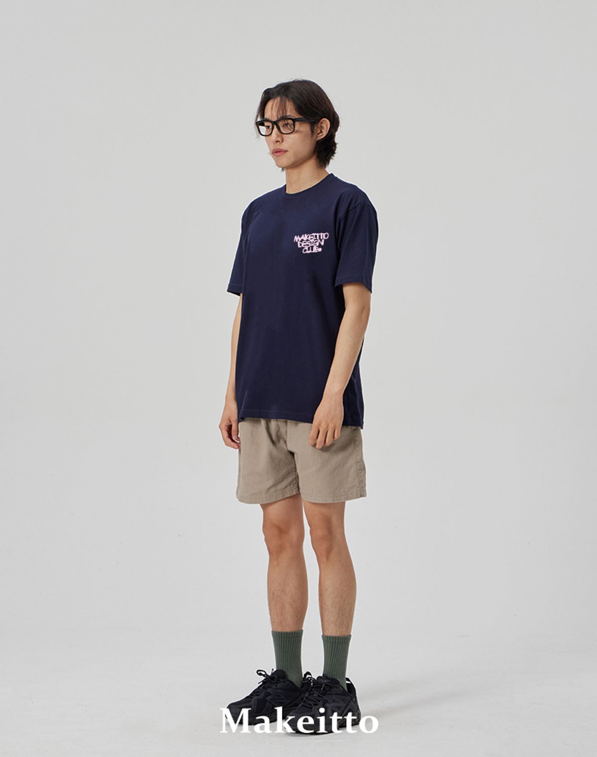 메이킷투(MAKEITTO) [DESIGN CLUB] CREW NECK TEE_NAVY