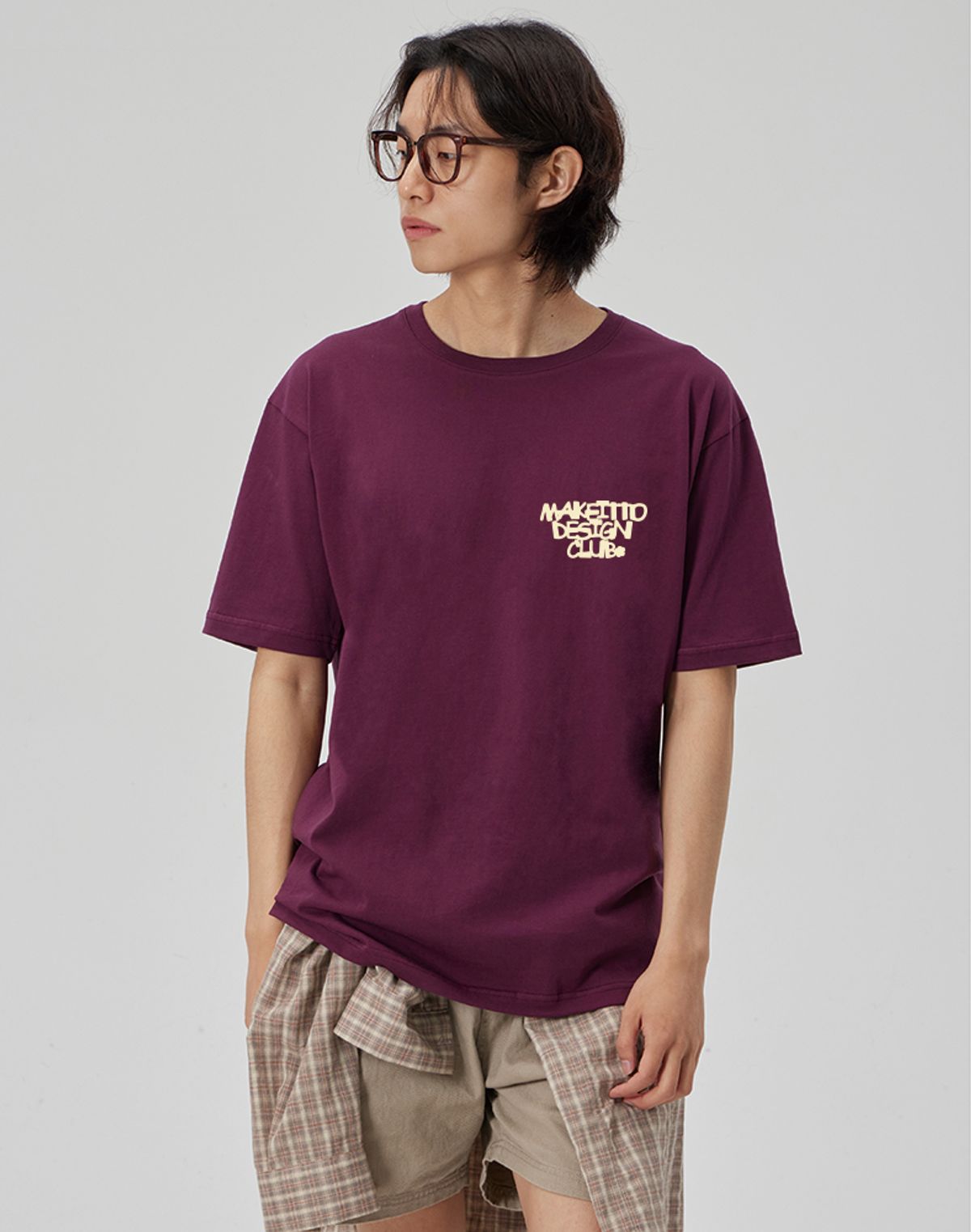 메이킷투(MAKEITTO) [DESIGN CLUB] CREW NECK TEE_WINE