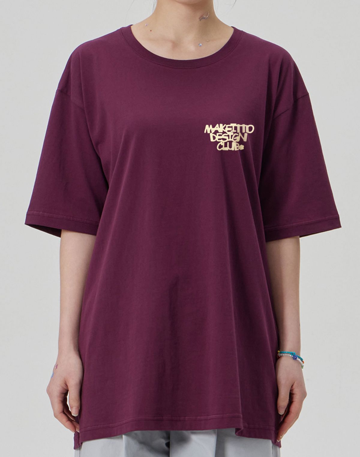 메이킷투(MAKEITTO) [DESIGN CLUB] CREW NECK TEE_WINE