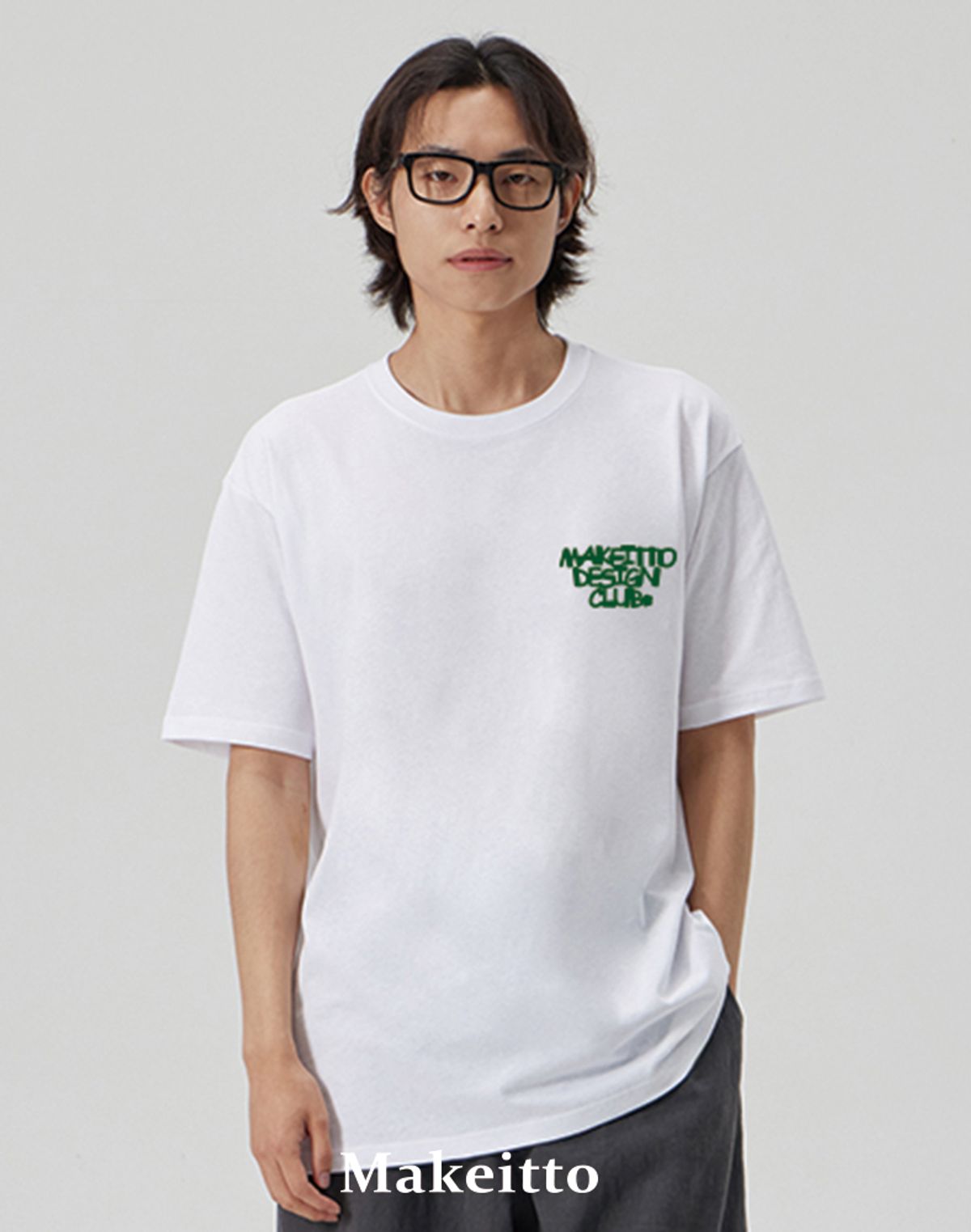 메이킷투(MAKEITTO) [DESIGN CLUB] CREW NECK TEE_WHITE