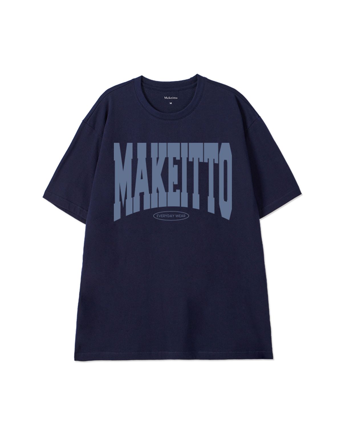 메이킷투(MAKEITTO) [NAME LOGO] CREW NECK TEE_NAVY