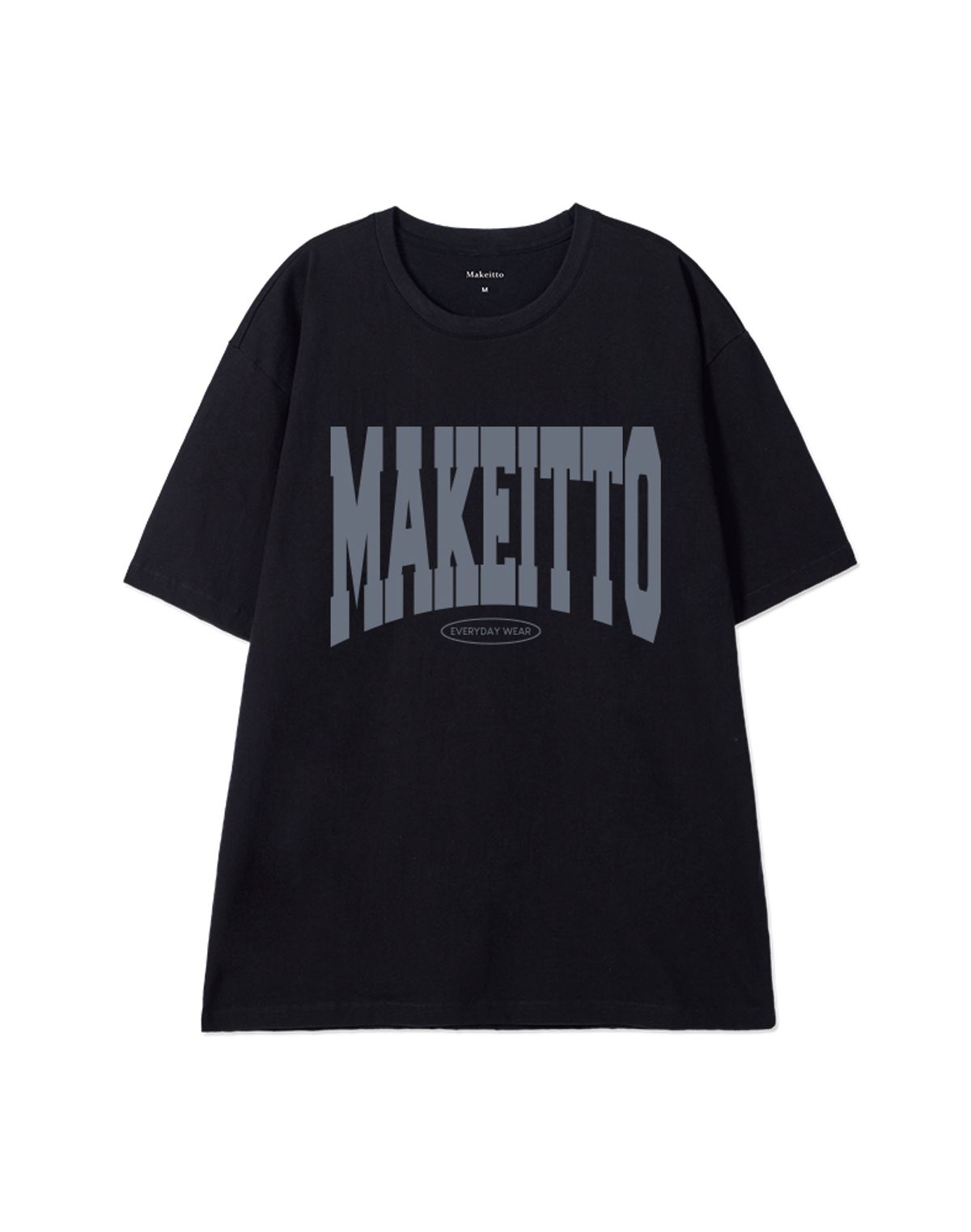 메이킷투(MAKEITTO) [NAME LOGO] CREW NECK TEE_BLACK