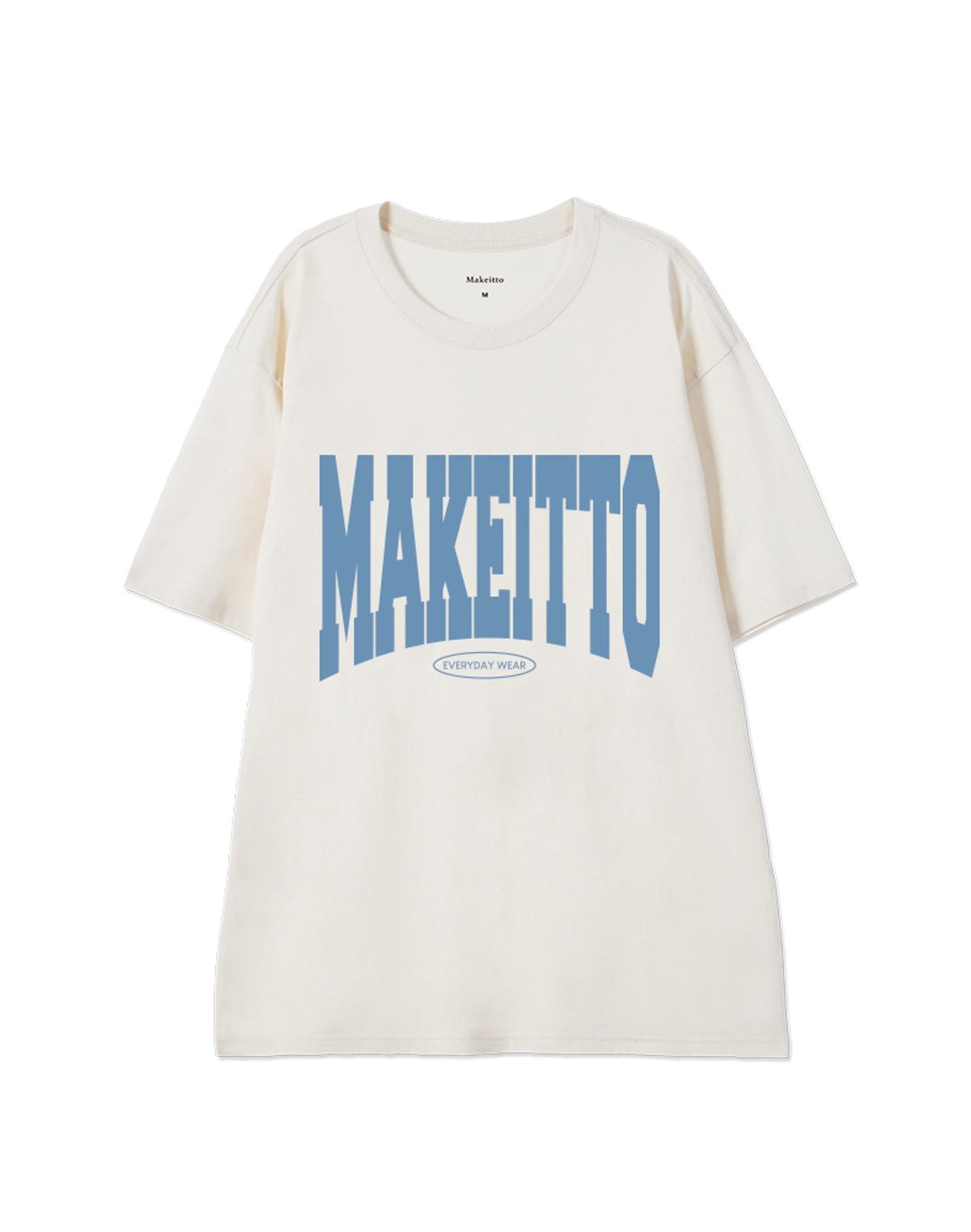 메이킷투(MAKEITTO) [NAME LOGO] CREW NECK TEE_CREAM