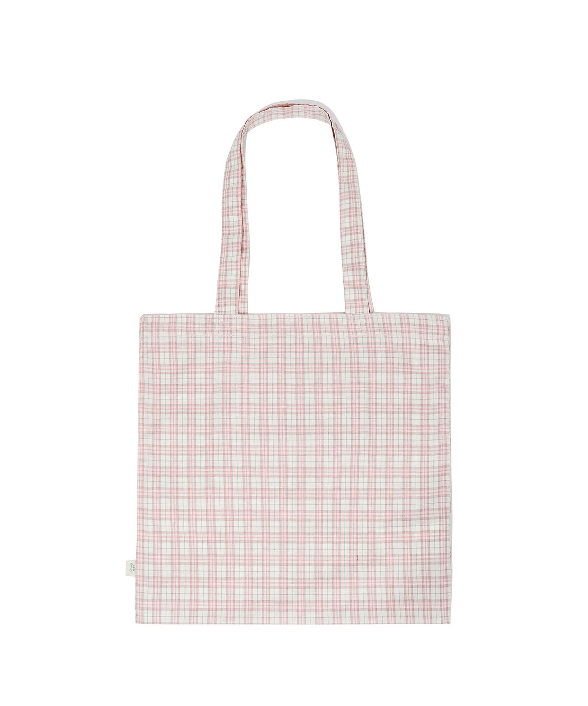 커버낫 우먼(COVERNAT WOMAN) 클로버하트 체크 에코백 Pink