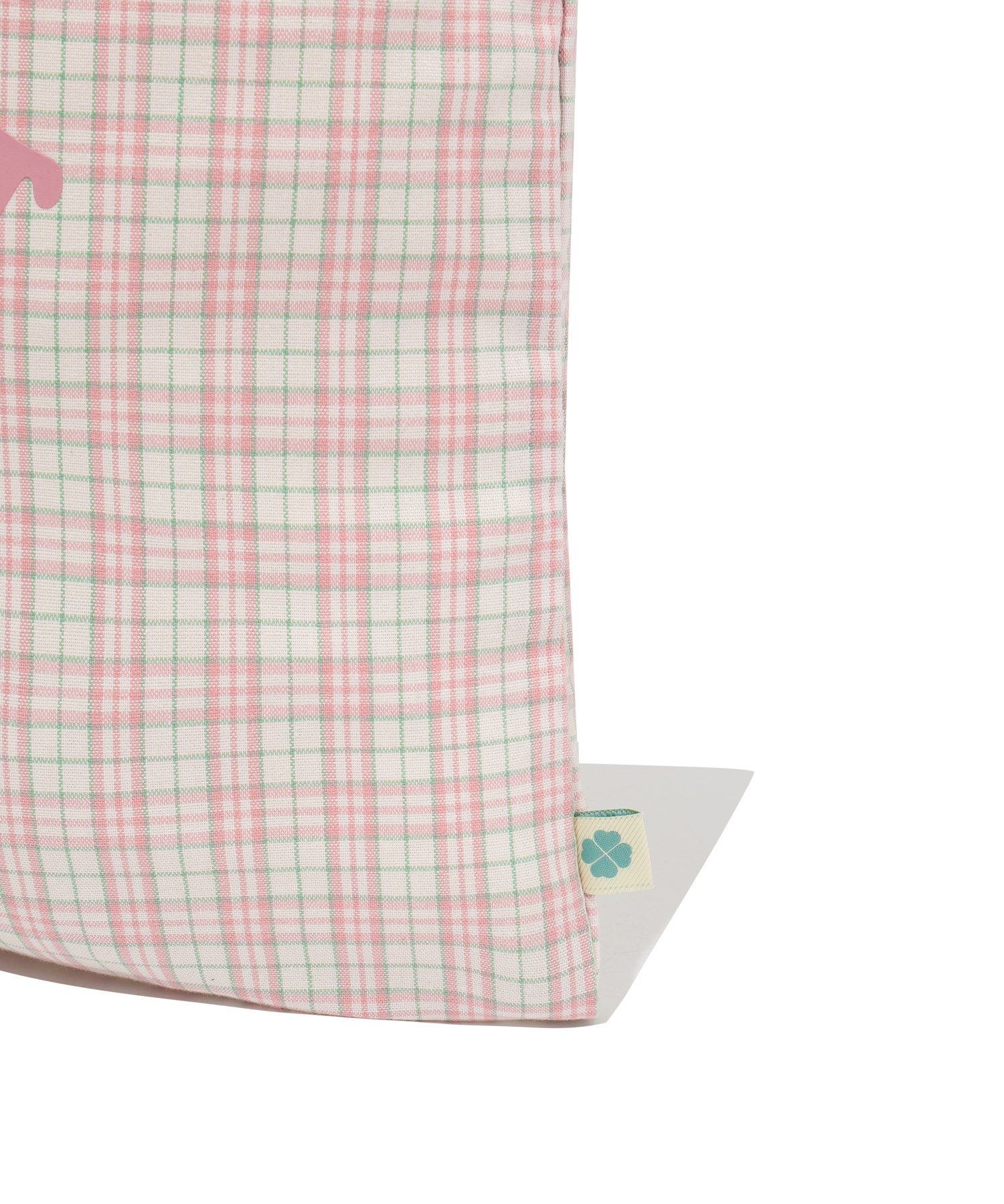 MUSINSA | COVERNAT WOMAN Clover Heart Check Eco Bag Pink