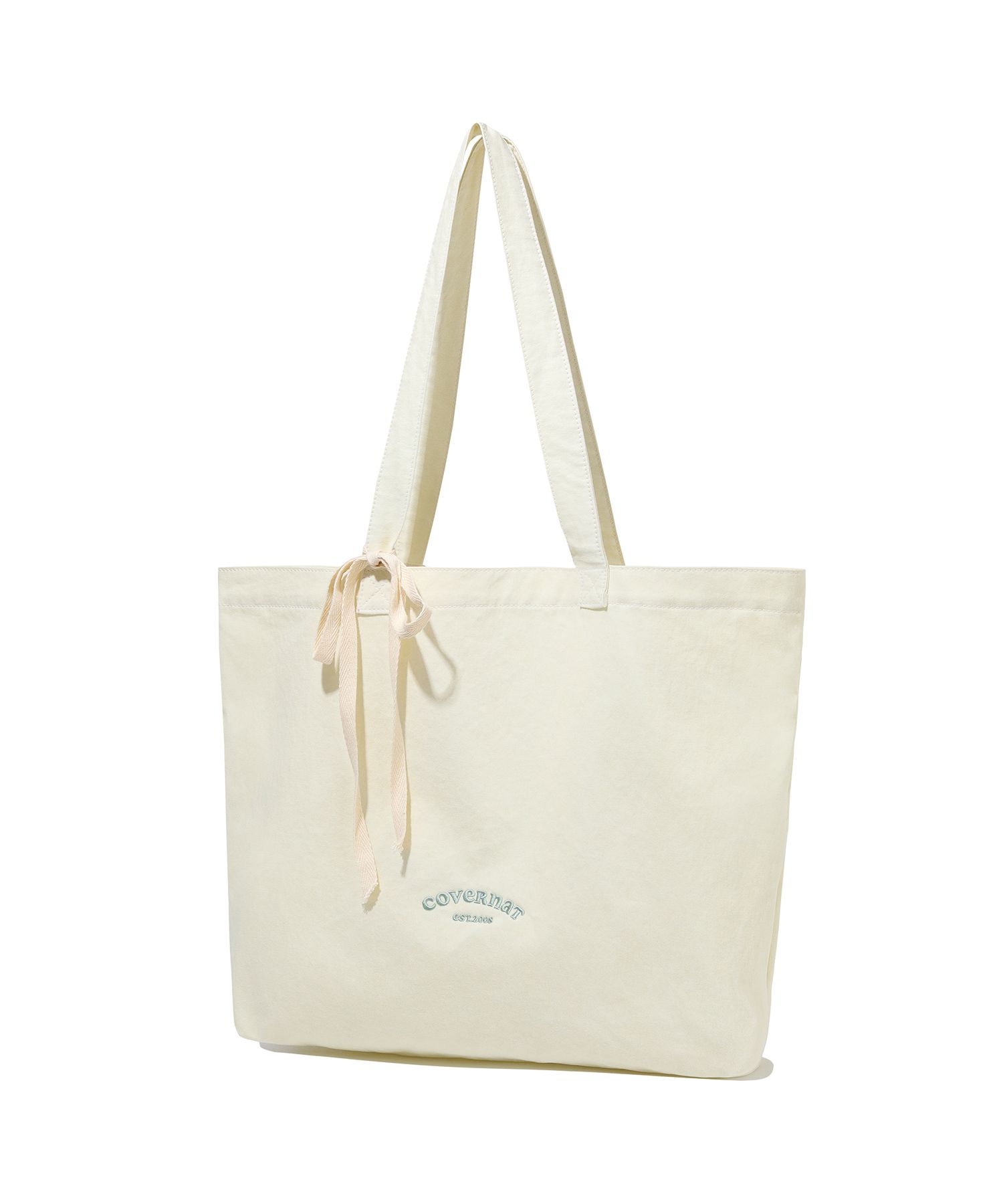 MUSINSA | COVERNAT WOMAN Clover Heart Big Eco Bag Ivory