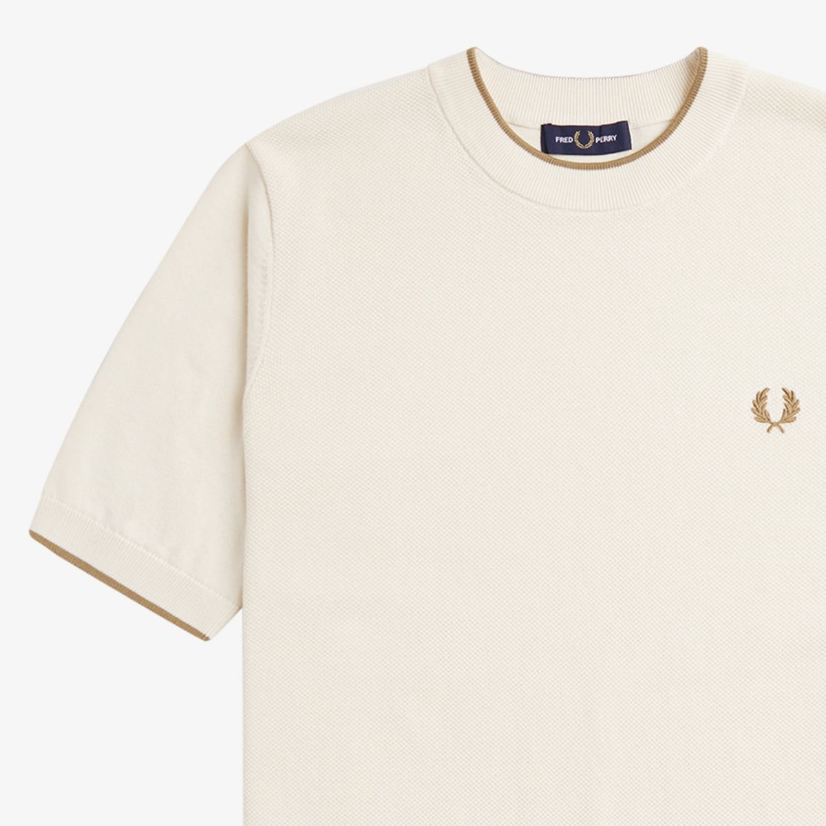 프레드페리(FRED PERRY) [Sharp] 텍스처 프론트 니트 티셔츠 (560) AFPM2417642-560