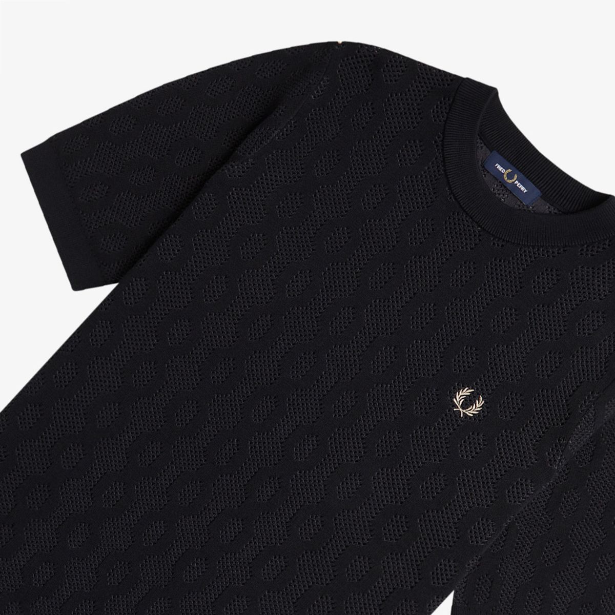 프레드페리(FRED PERRY) [Sharp] 오픈 니트 티셔츠 (102) AFPM2417622-102