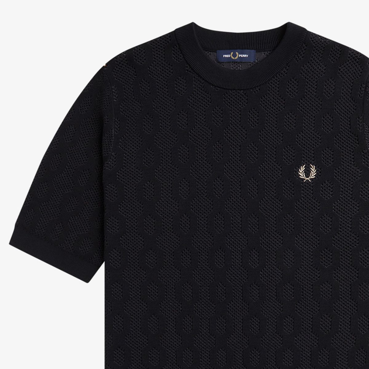 프레드페리(FRED PERRY) [Sharp] 오픈 니트 티셔츠 (102) AFPM2417622-102