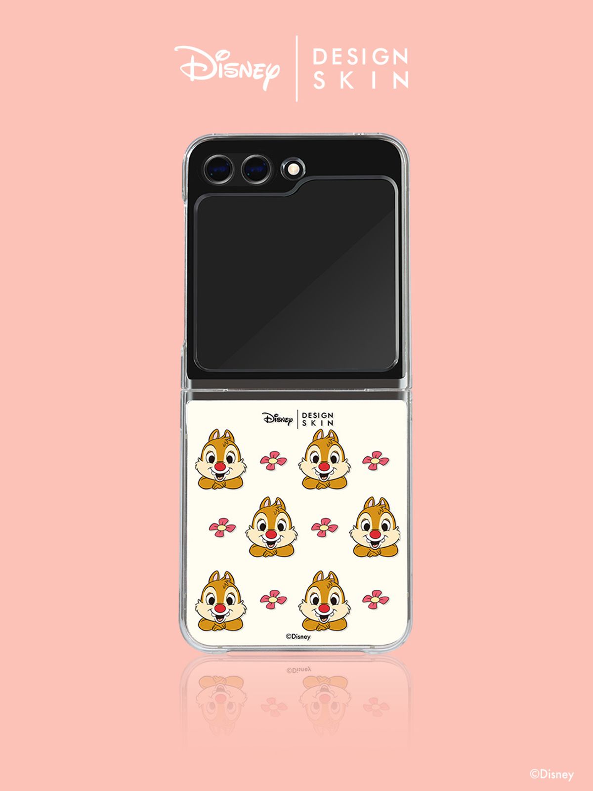 디자인스킨(DESIGNSKIN) 디즈니 클리어 그래픽 케이스-플라워 데일