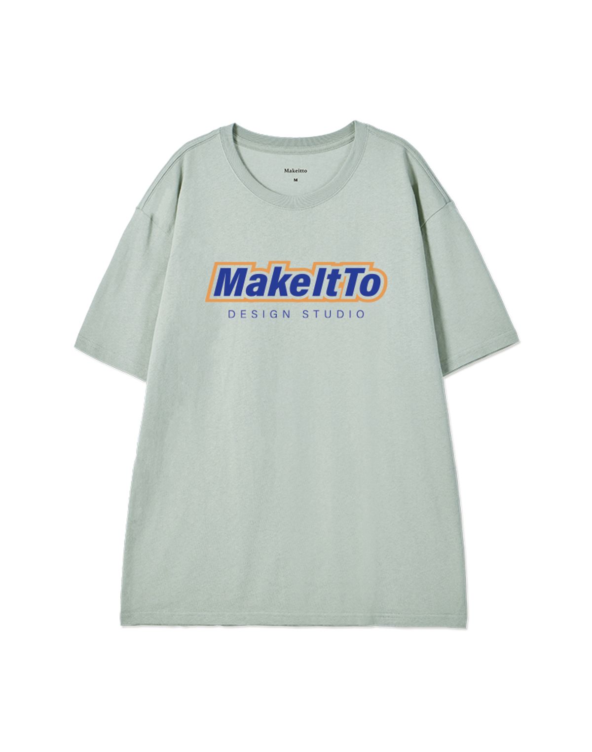 메이킷투(MAKEITTO) [BORDER LOGO] CREW NECK TEE_MINT