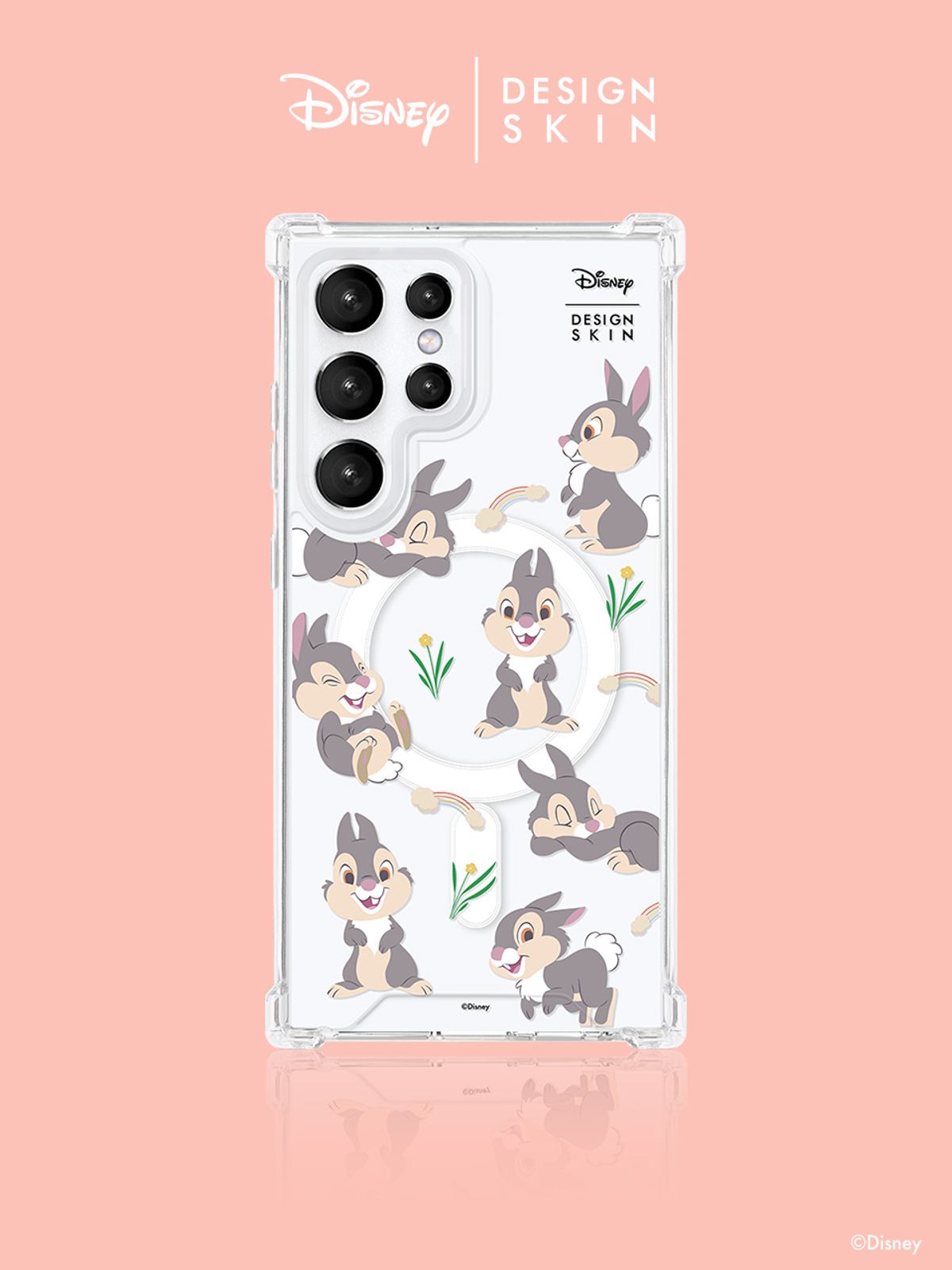 디자인스킨(DESIGNSKIN) 디즈니 맥세이프 클리어 그래픽 케이스-레인보우 덤퍼