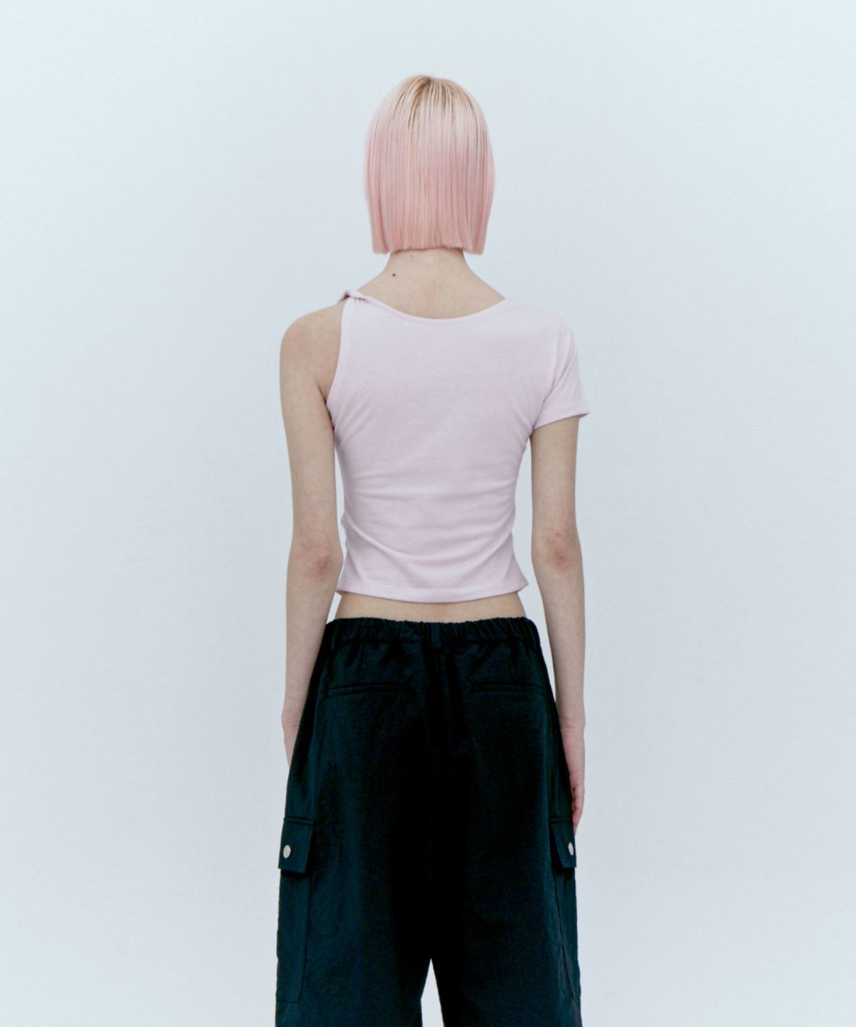 레스트앤레크레이션(REST&RECREATION) UNBALANCED SLEEVE TOP_PINK