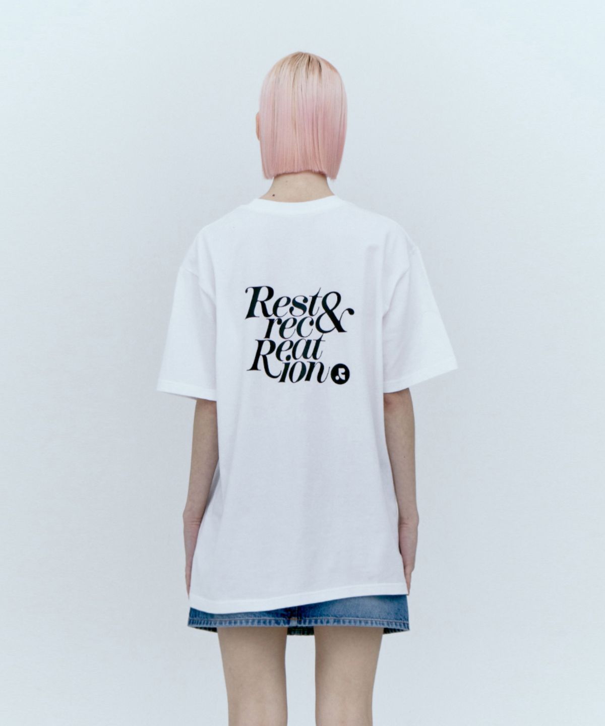 레스트앤레크레이션(REST&RECREATION) POCKET CREWNECK T-SHIRT_WHITE