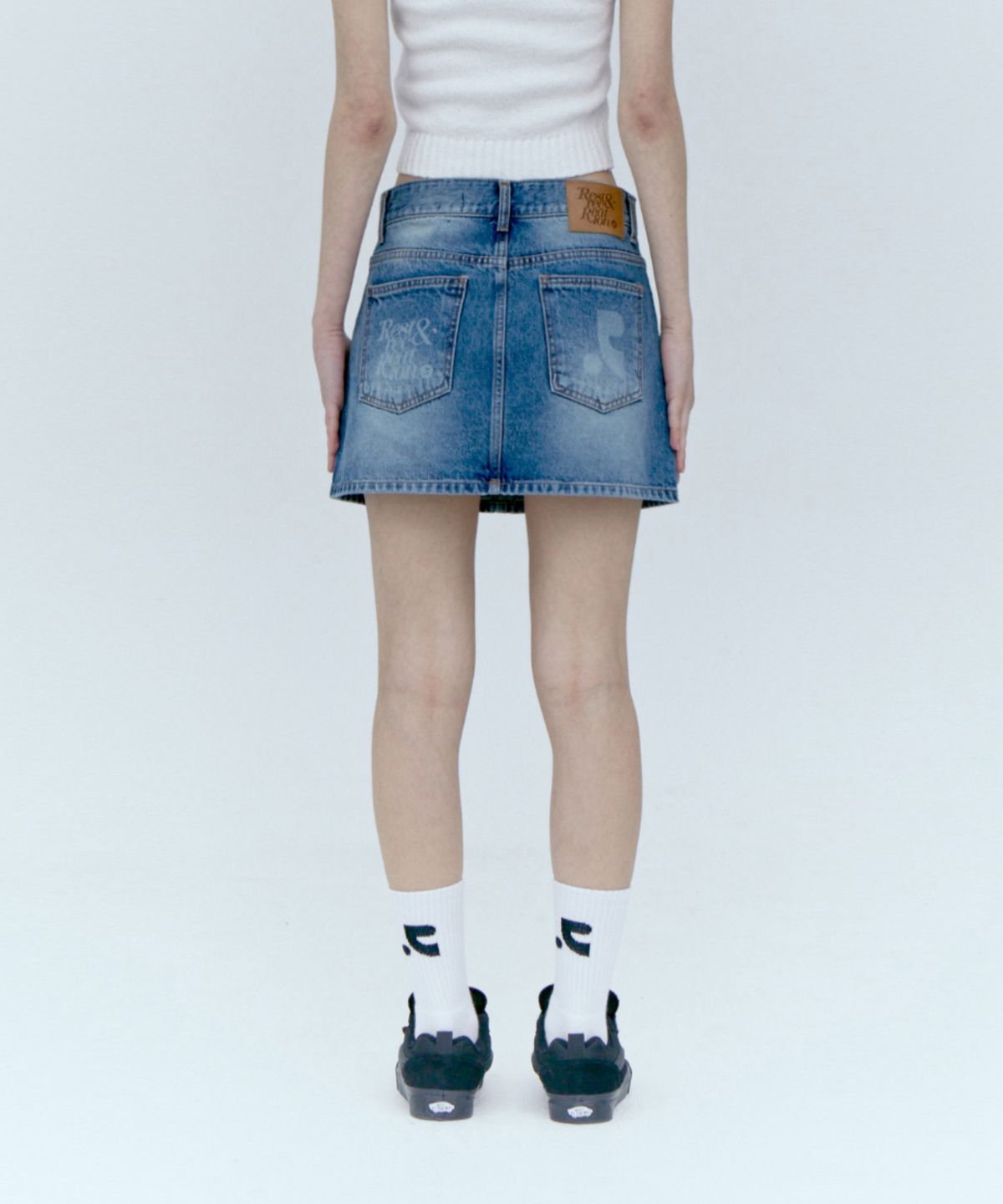 레스트앤레크레이션(REST&RECREATION) DENIM MINI SKIRT_BLUE