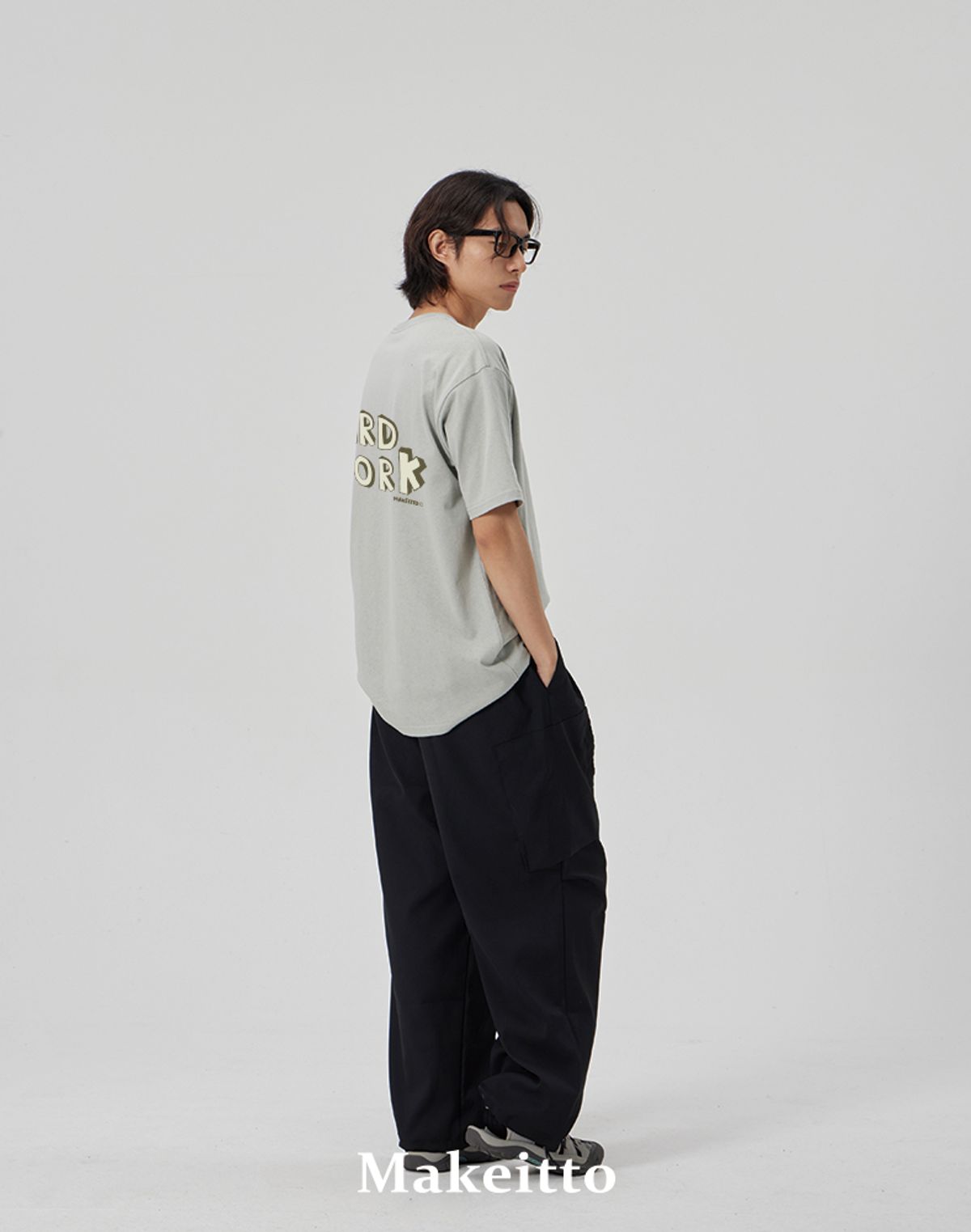 메이킷투(MAKEITTO) [HARD WORK] CREW NECK TEE_MINT