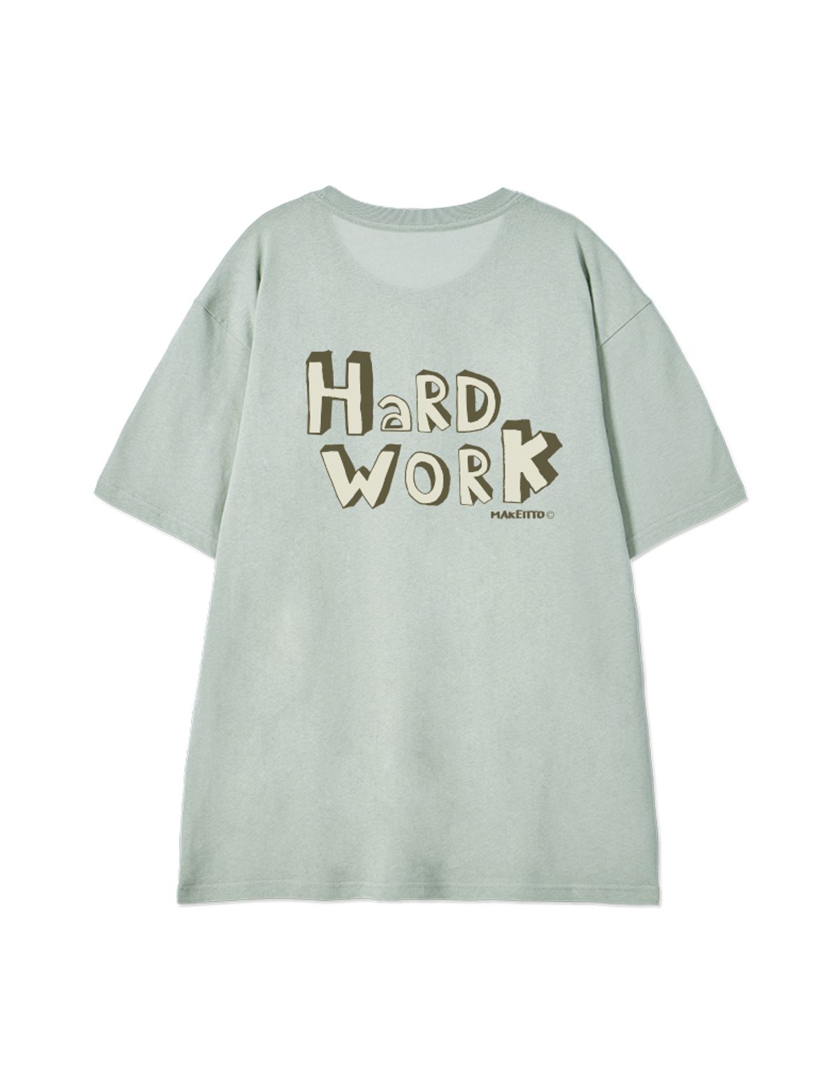 메이킷투(MAKEITTO) [HARD WORK] CREW NECK TEE_MINT
