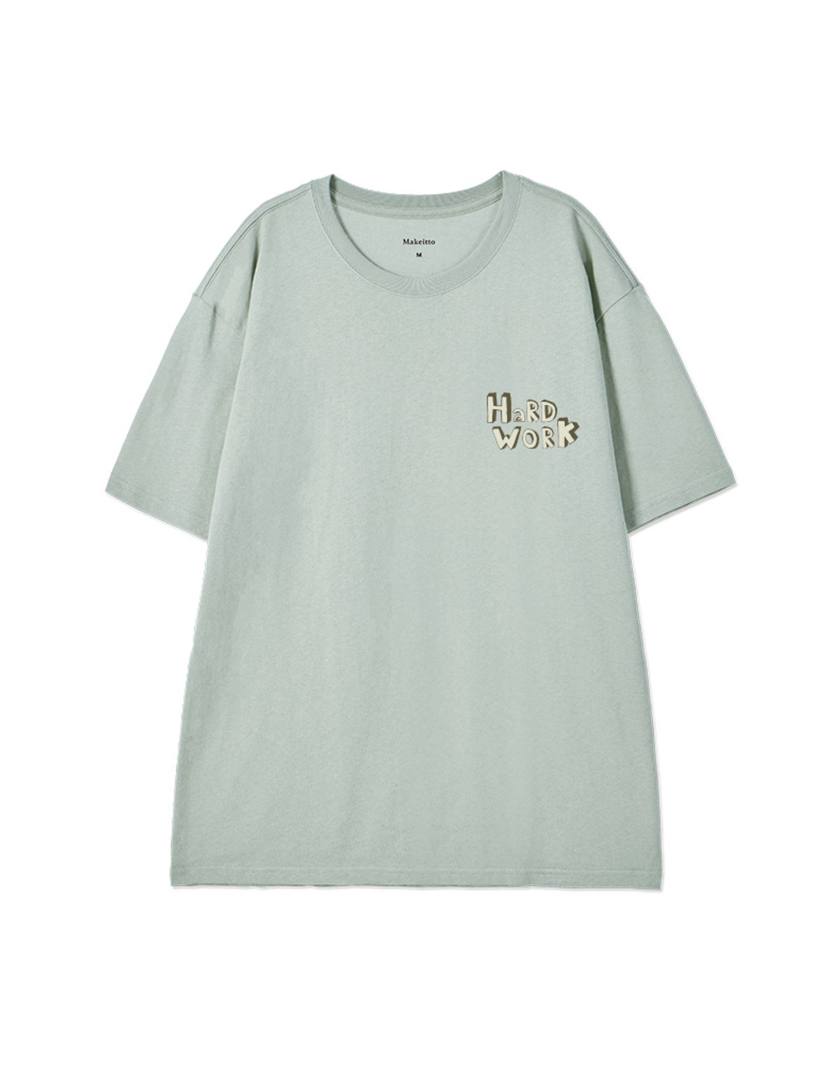 메이킷투(MAKEITTO) [HARD WORK] CREW NECK TEE_MINT