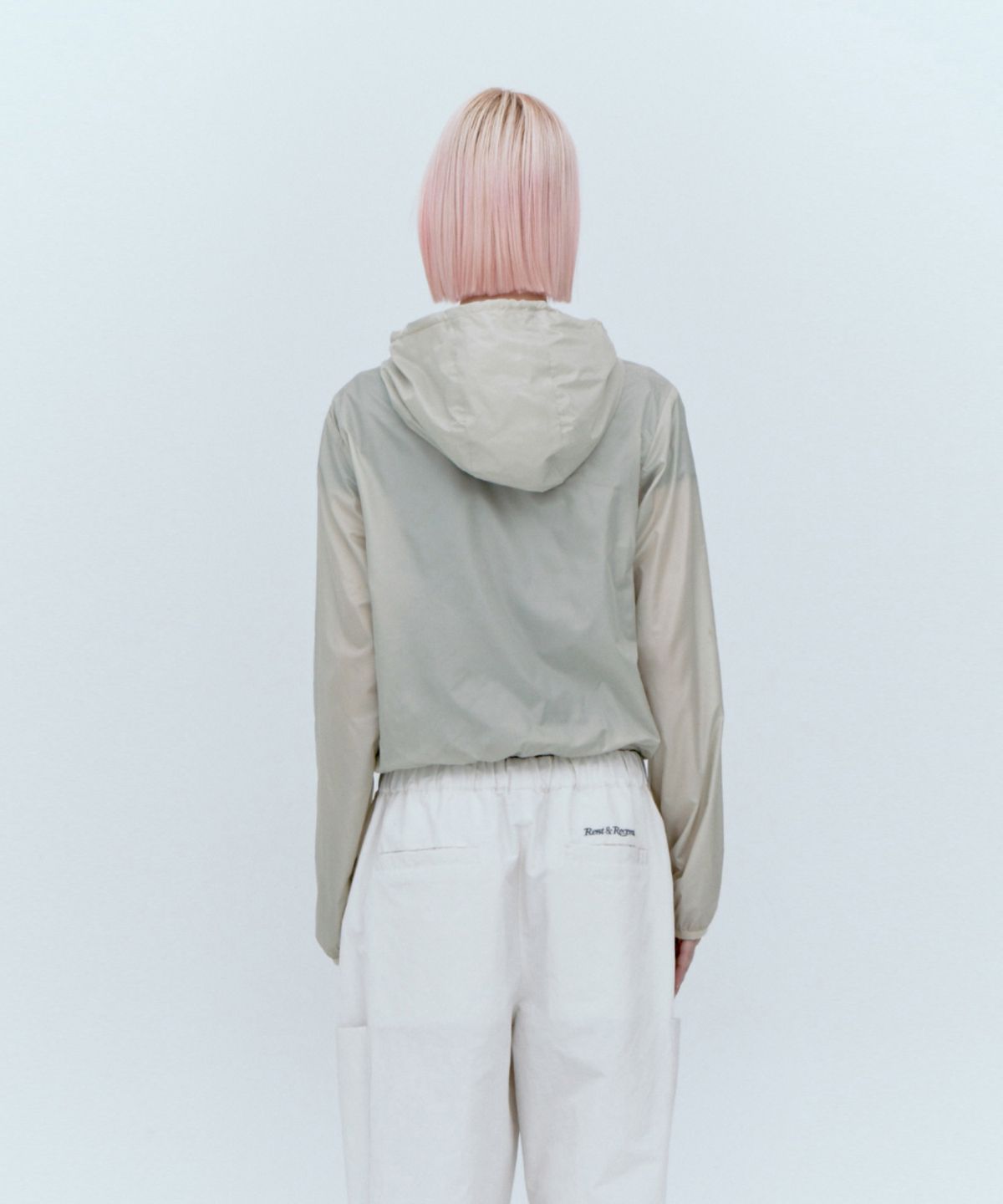 레스트앤레크레이션(REST&RECREATION) POLYESTER WINDBREAKER JACKET_BEIGE