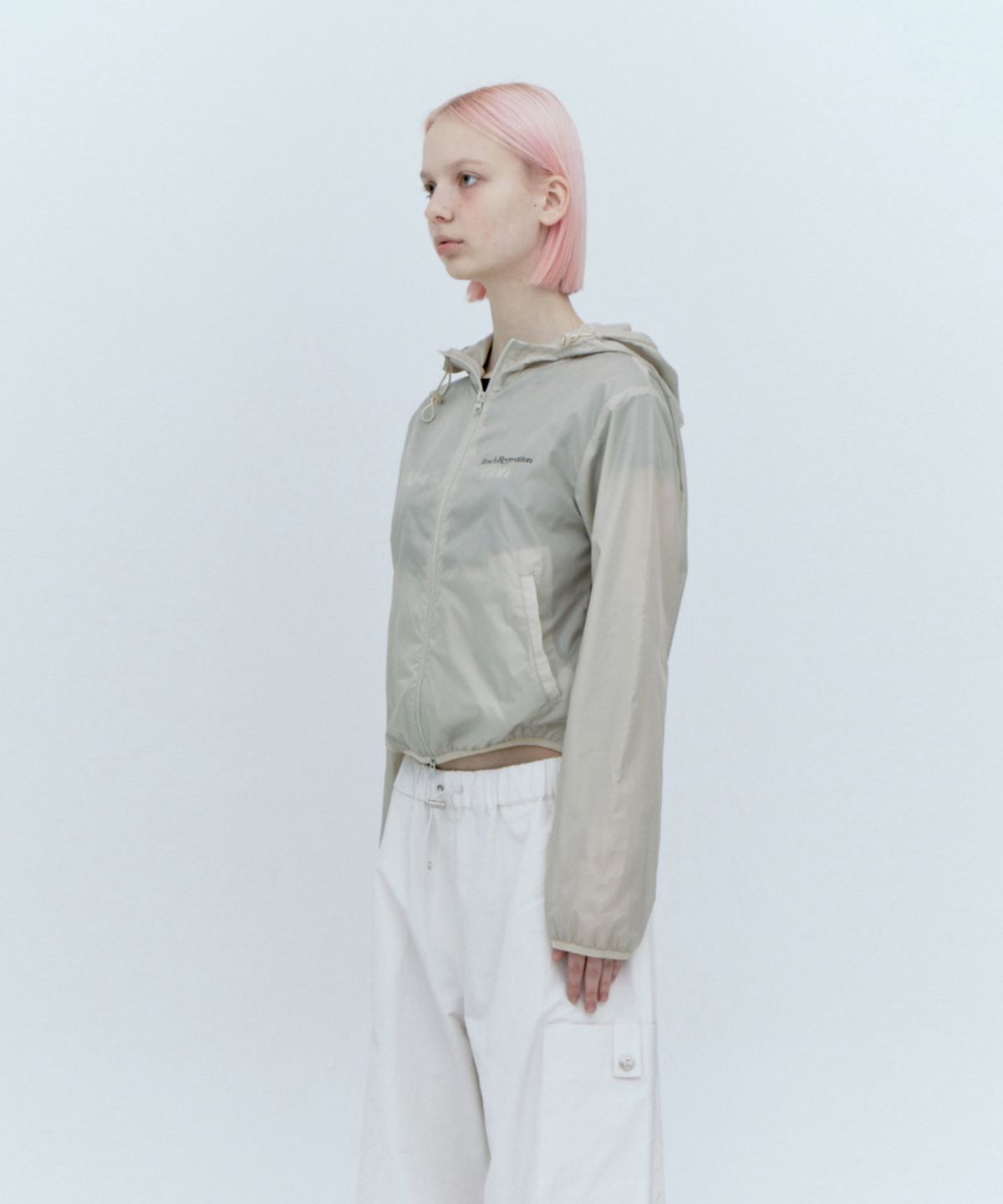 레스트앤레크레이션(REST&RECREATION) POLYESTER WINDBREAKER JACKET_BEIGE
