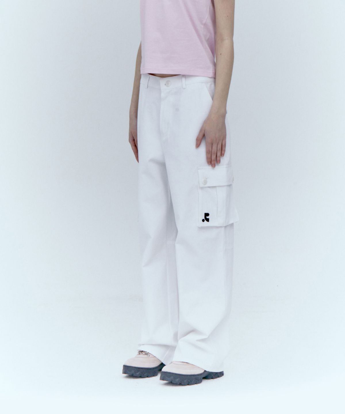 레스트앤레크레이션(REST&RECREATION) COTTON CARGO PANTS_WHITE