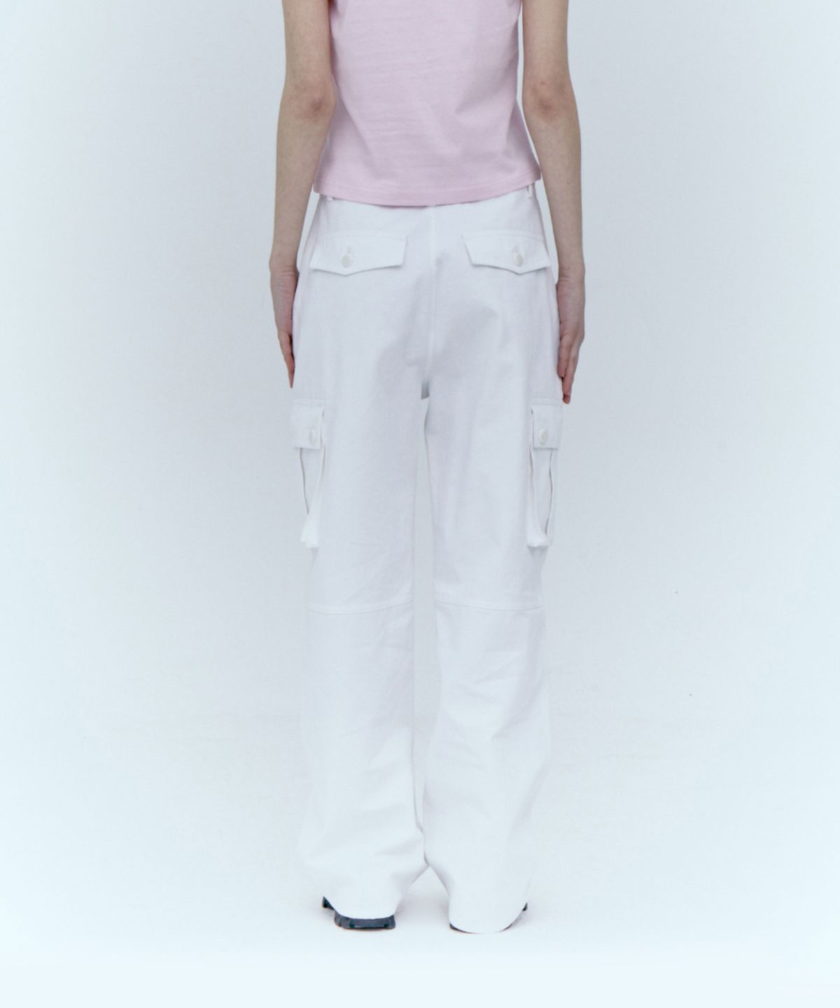레스트앤레크레이션(REST&RECREATION) COTTON CARGO PANTS_WHITE
