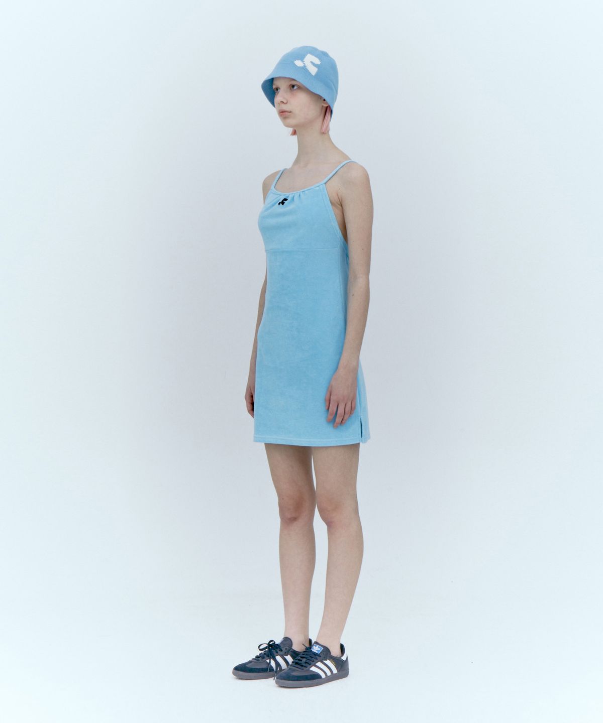 레스트앤레크레이션(REST&RECREATION) TERRY MINI DRESS_BLUE