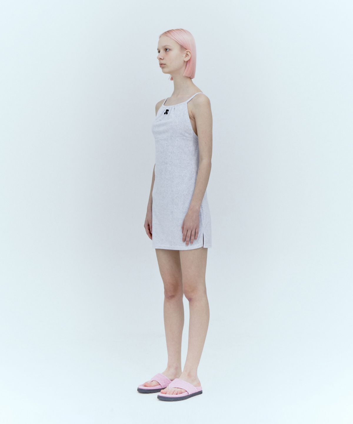 레스트앤레크레이션(REST&RECREATION) TERRY MINI DRESS_LIGHT GREY