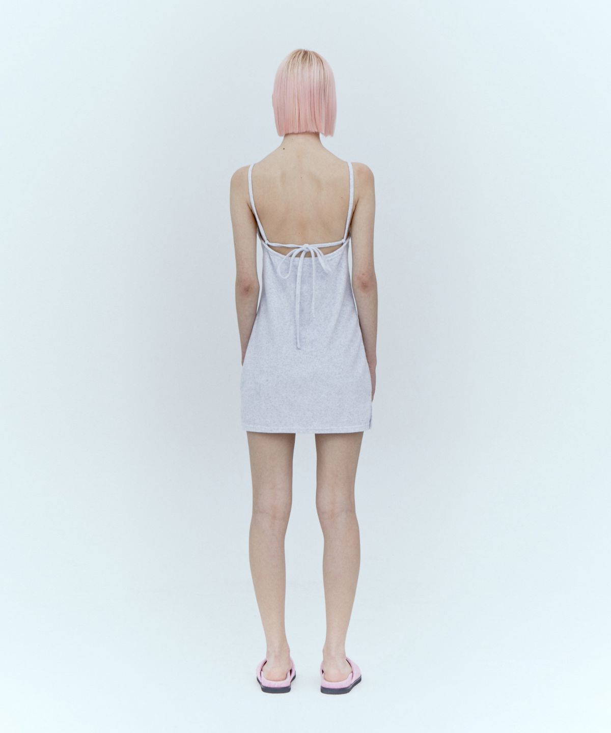 레스트앤레크레이션(REST&RECREATION) TERRY MINI DRESS_LIGHT GREY