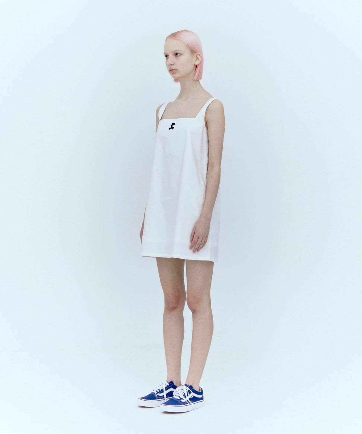 레스트앤레크레이션(REST&RECREATION) SQUARE NECK MINI DRESS_WHITE