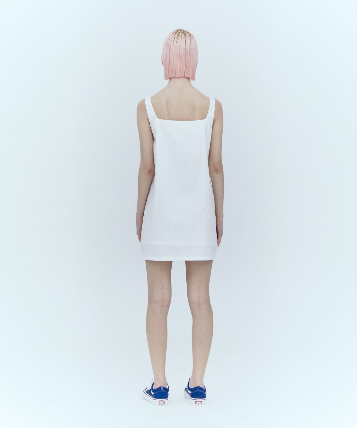레스트앤레크레이션(REST&RECREATION) SQUARE NECK MINI DRESS_WHITE