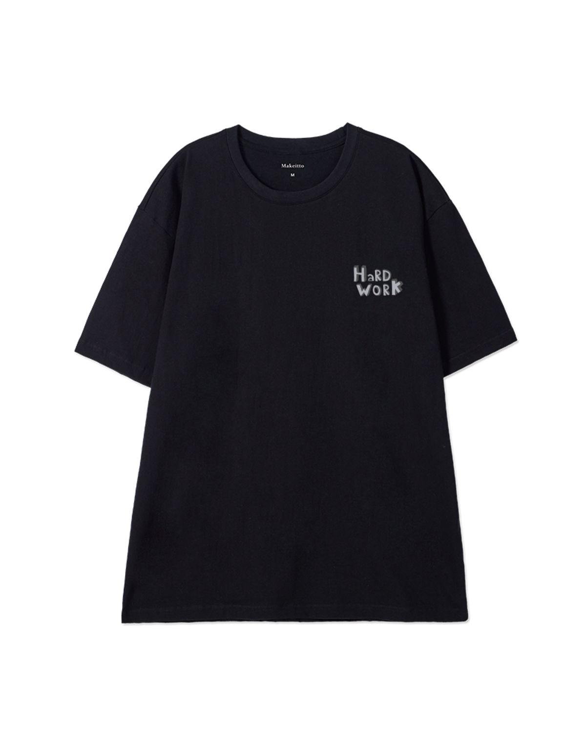 메이킷투(MAKEITTO) [HARD WORK] CREW NECK TEE_BLACK
