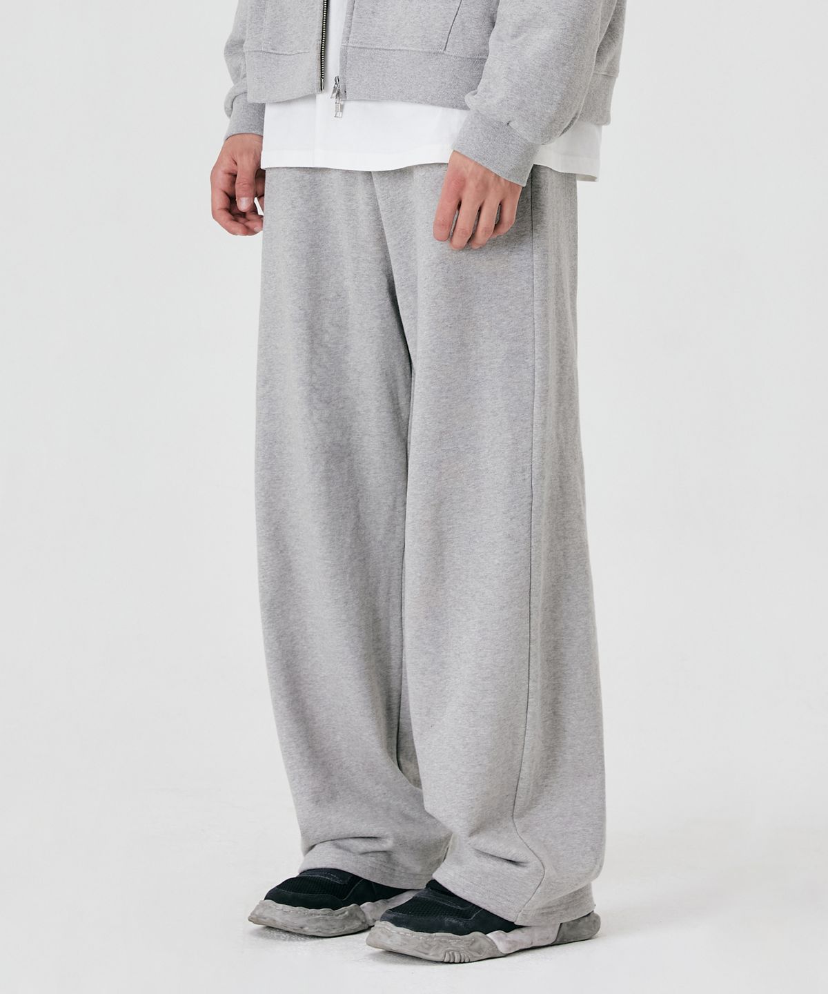 우알롱(WOOALONG) Signature relax wide pants (2colors)