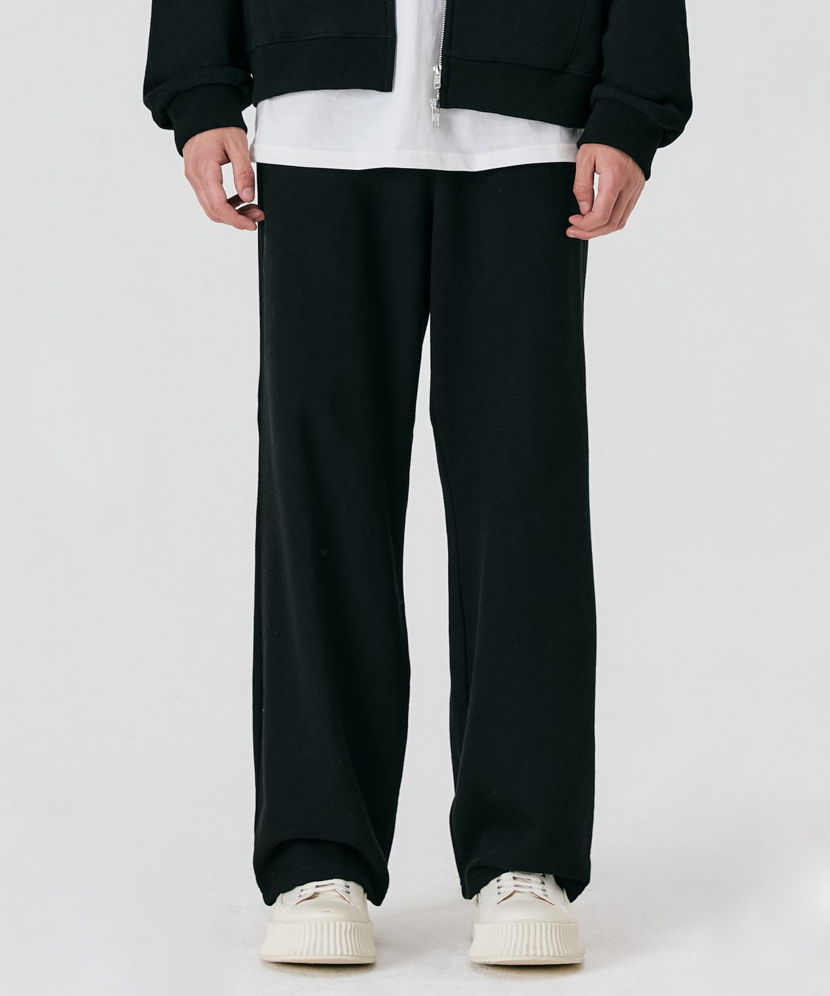 우알롱(WOOALONG) Signature relax wide pants (2colors)