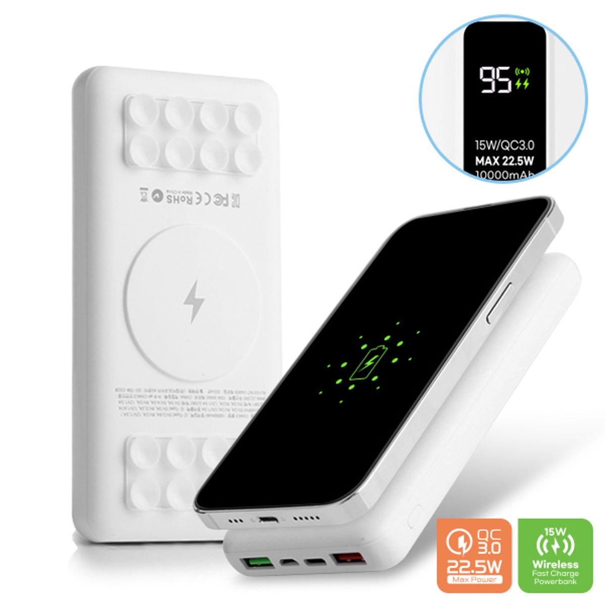 알리오(ALIO) 3세대 흡착식 CHAK3 무선충전보조배터리(10,000mAh)