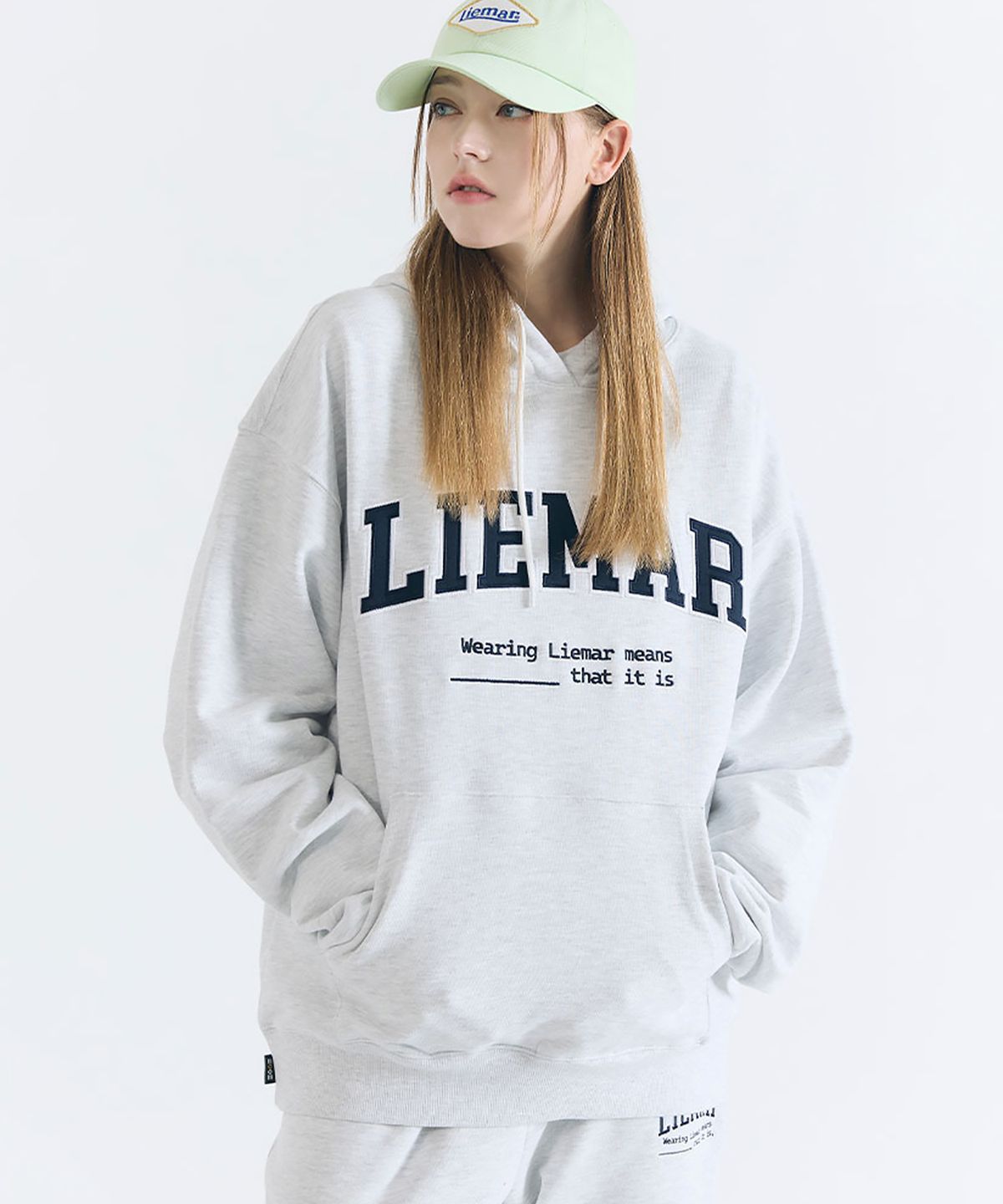 리에마르(LIEMAR) 시그니처 리에마르 후드 화이트멜란지