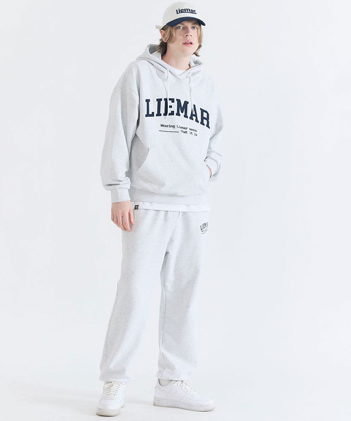 리에마르(LIEMAR) 시그니처 리에마르 후드 화이트멜란지
