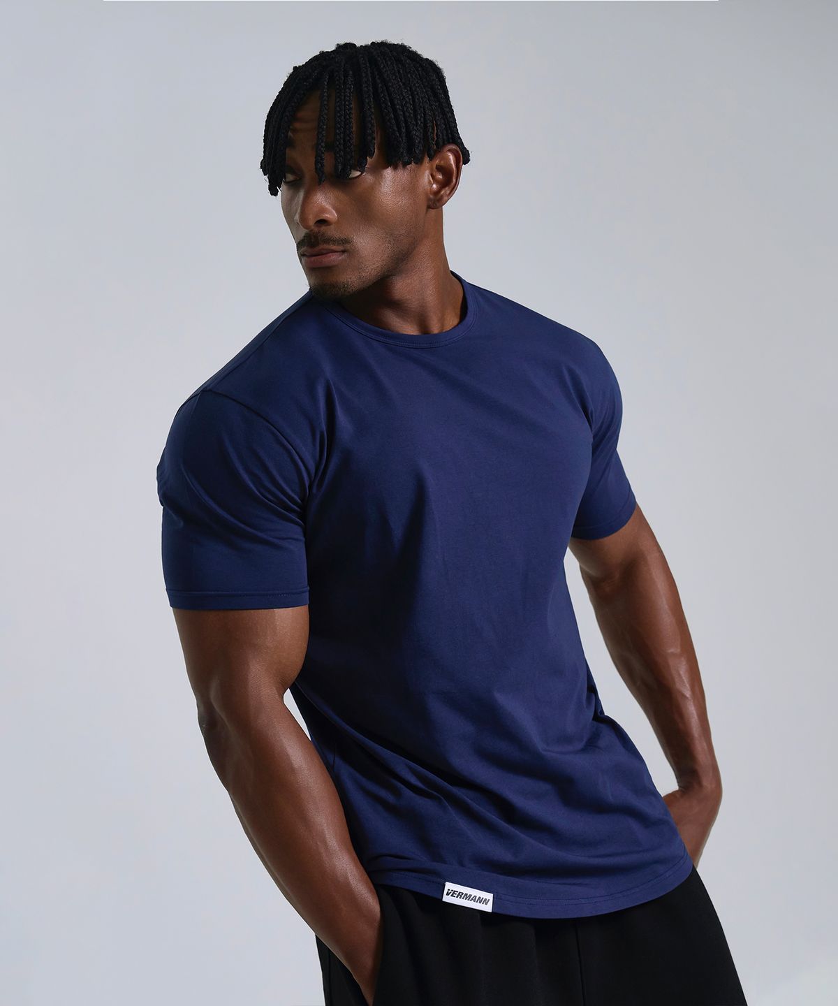 베르만 어패럴(VERMANN APPAREL) 하이텐션 무지 머슬핏 반팔티 4colors