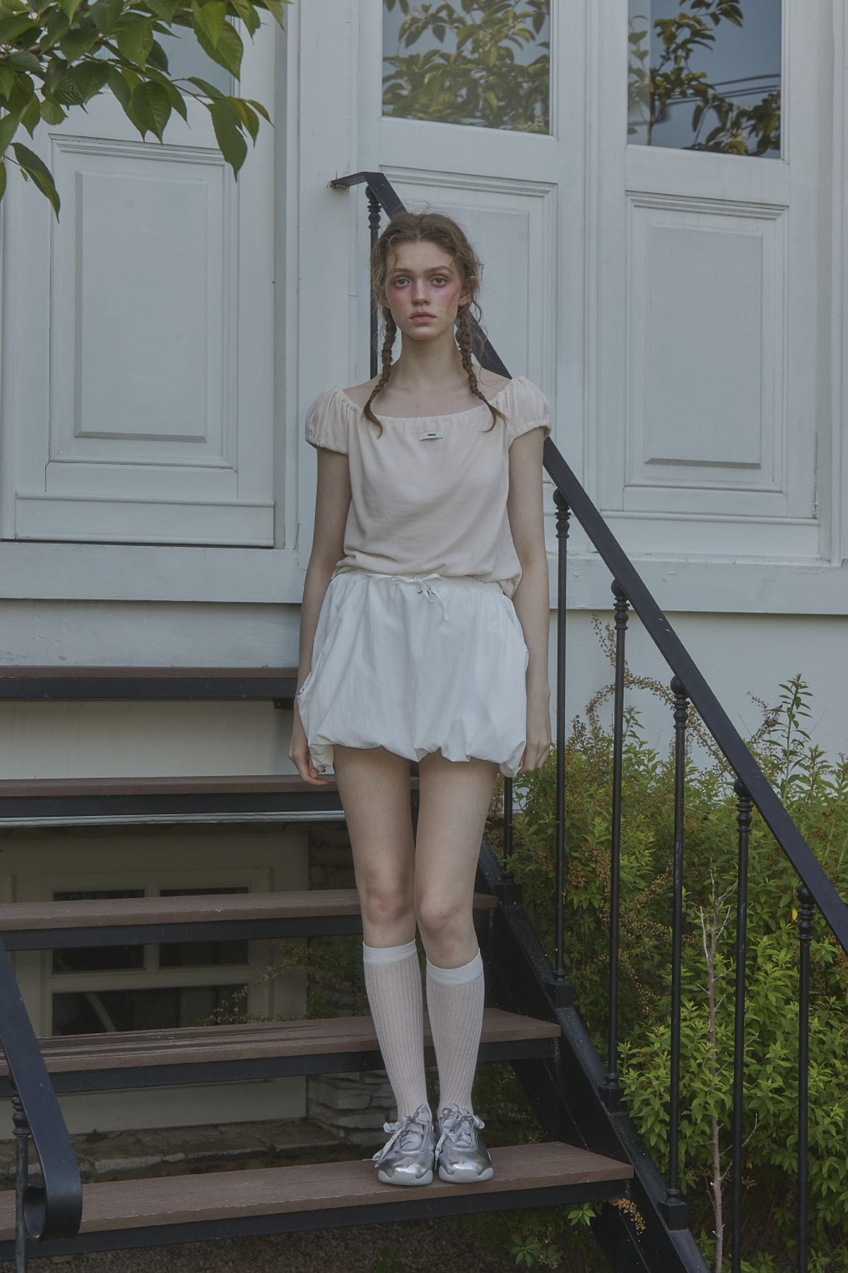 레터리(LETERIE) STRING BALLOON MINI SKIRT_2COLOR