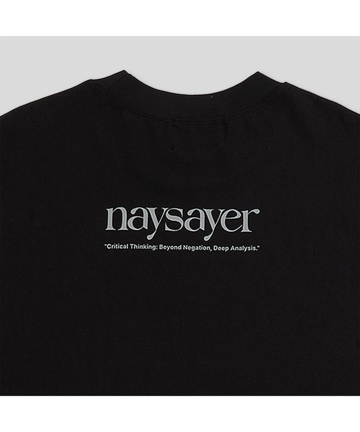 네이세이어(NAYSAYER) 16수 로고 오버핏 반팔 티셔츠(검정)