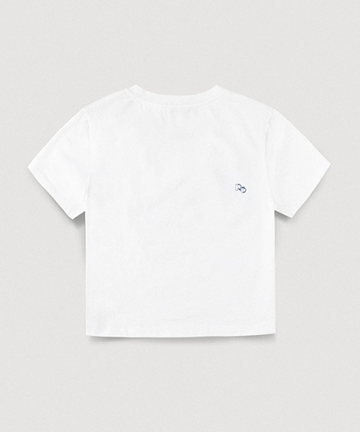 뢰브(ROVVE) Cropped Needle Point T-shirt (White)