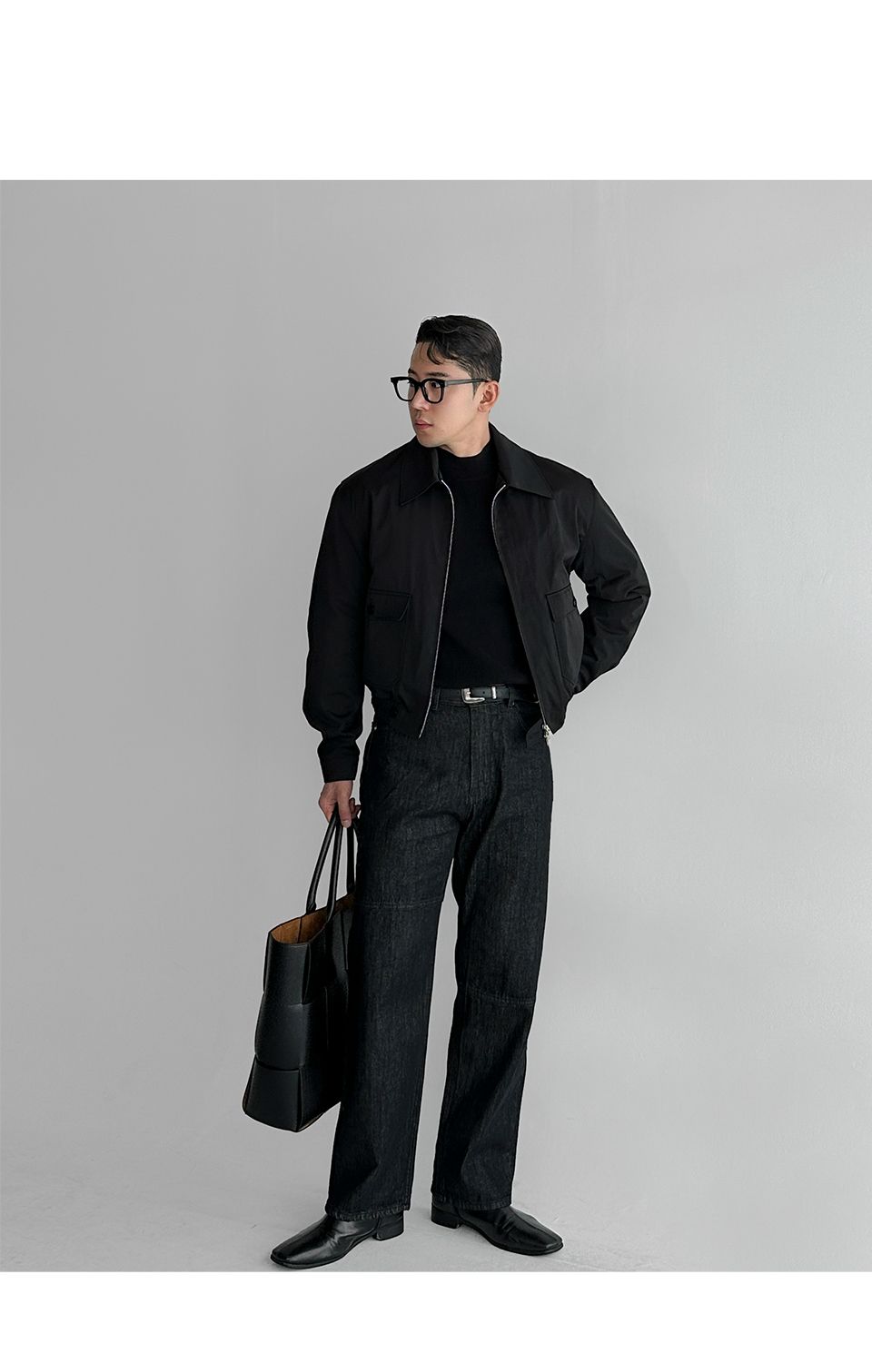 MUSINSA公式 | BOWLOW PRODUCT ストレートカットデニム [ブラック]