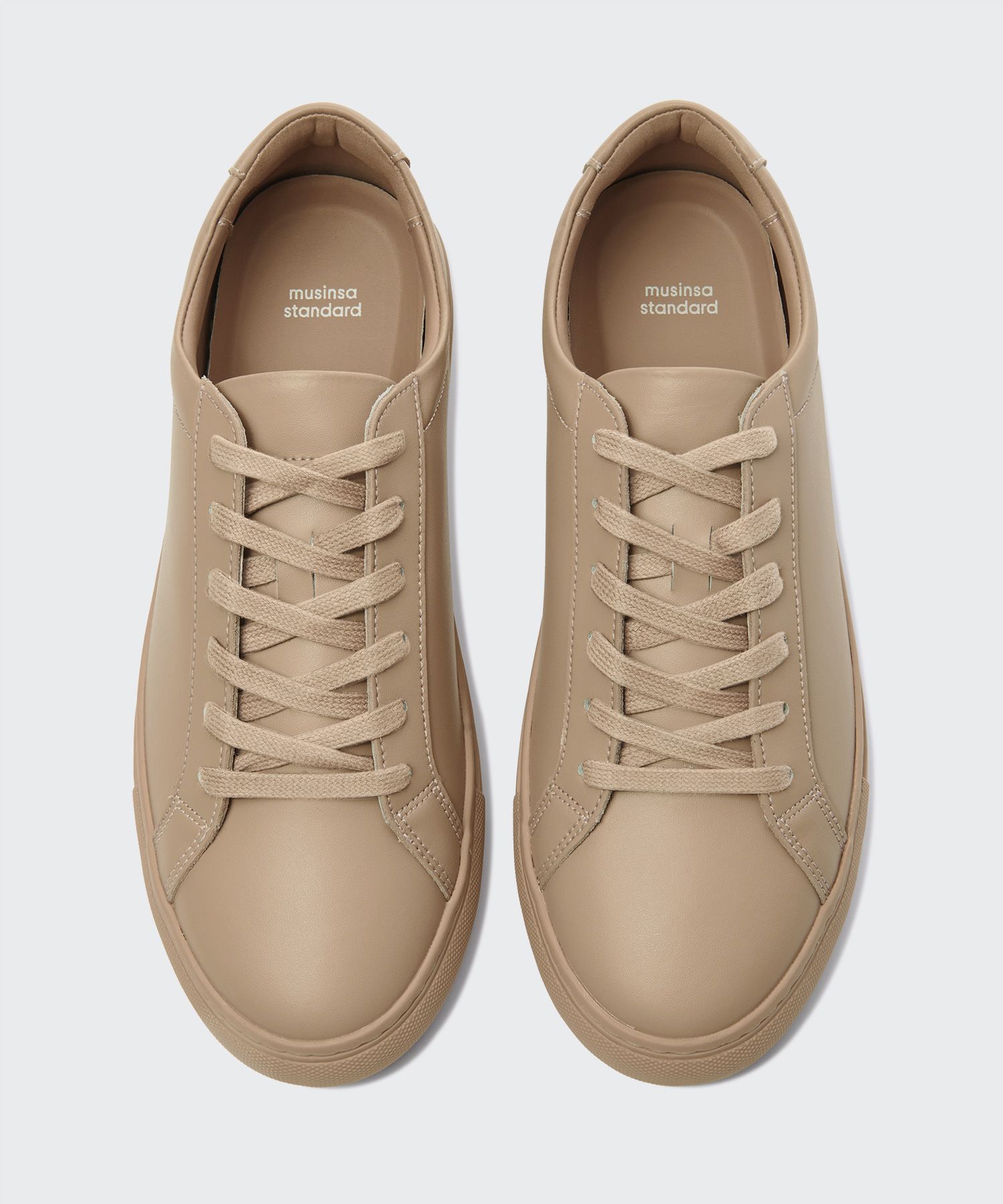MUSINSA STANDARD UNI_レザーコートスニッカーズ Mark2 MUSINSA | MUSINSA STANDARD Leather Coat Sneakers Mark 2 [Beige]