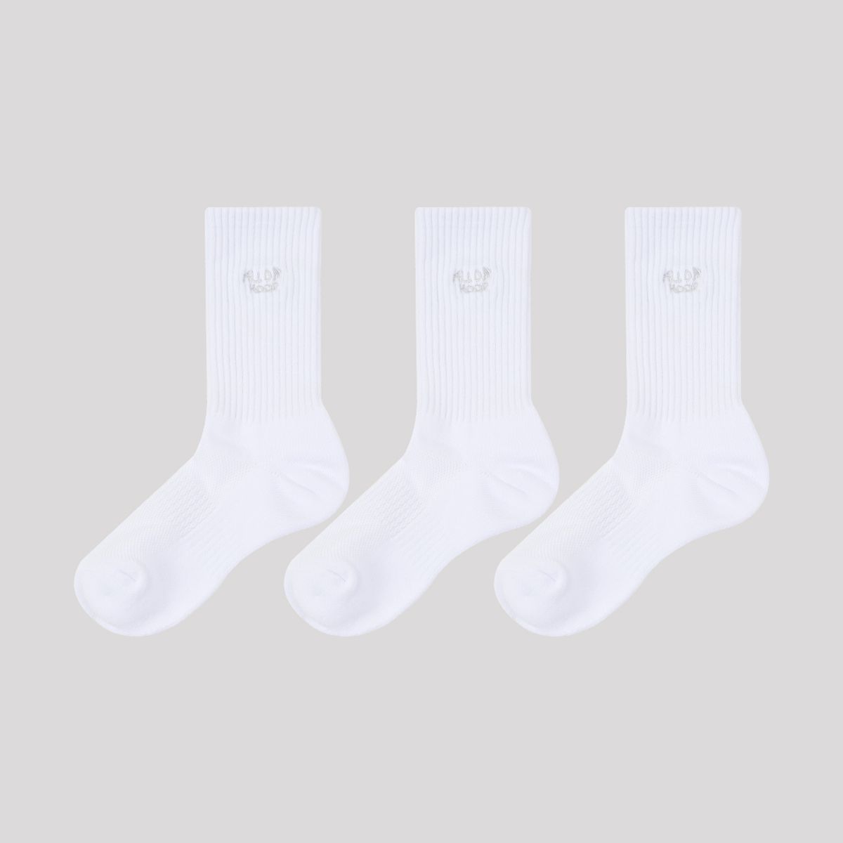 올데이훕스(ALL DAY HOOPS) 올데이삭스 중목 화이트 3Pack