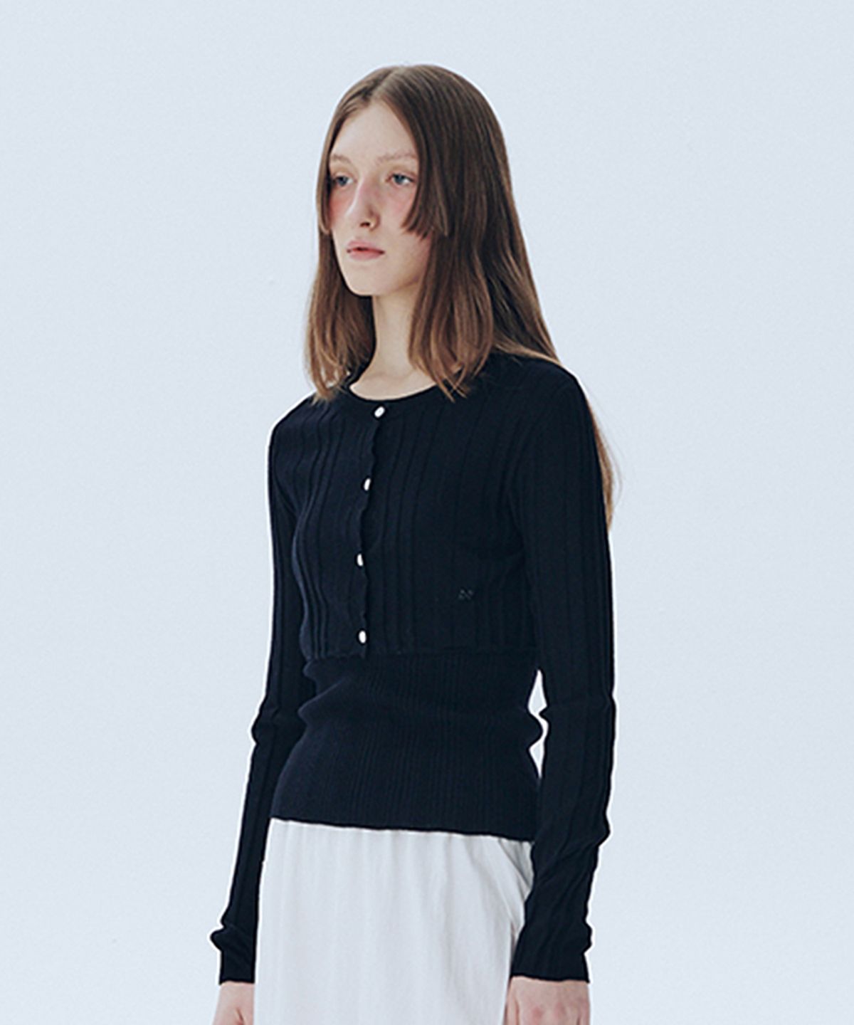 아위(AHWE) Ribbed Knit Set-Up_BLACK