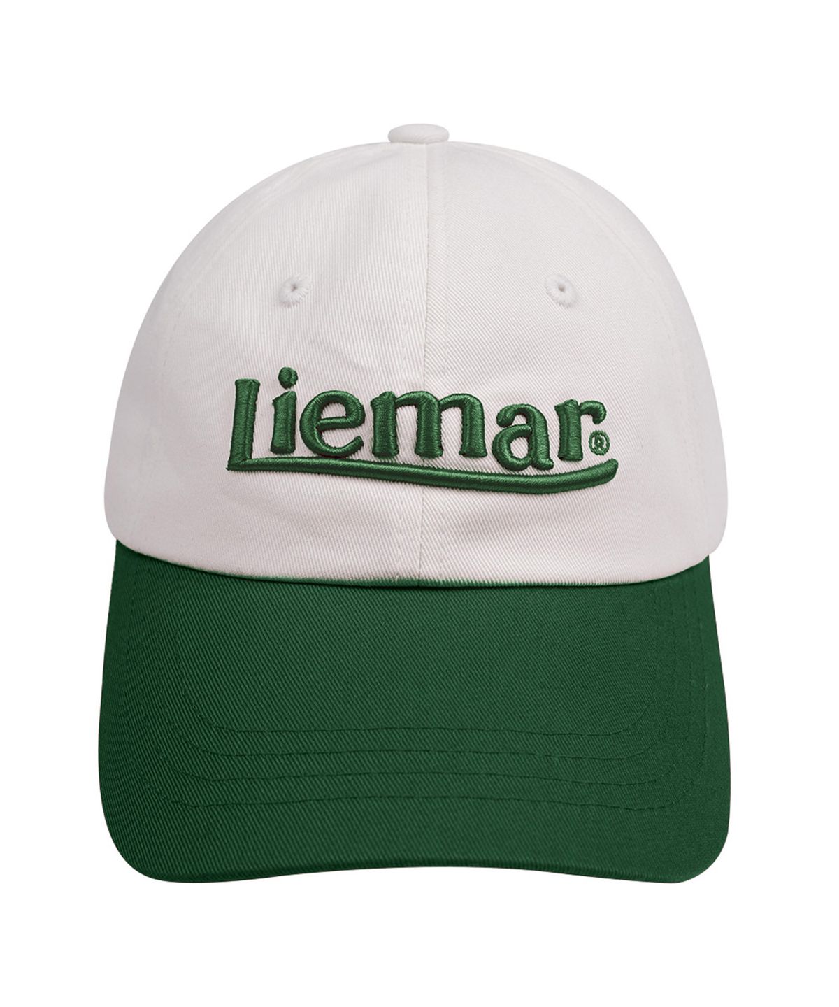 리에마르(LIEMAR) 엠보자수 투톤 볼캡 그린